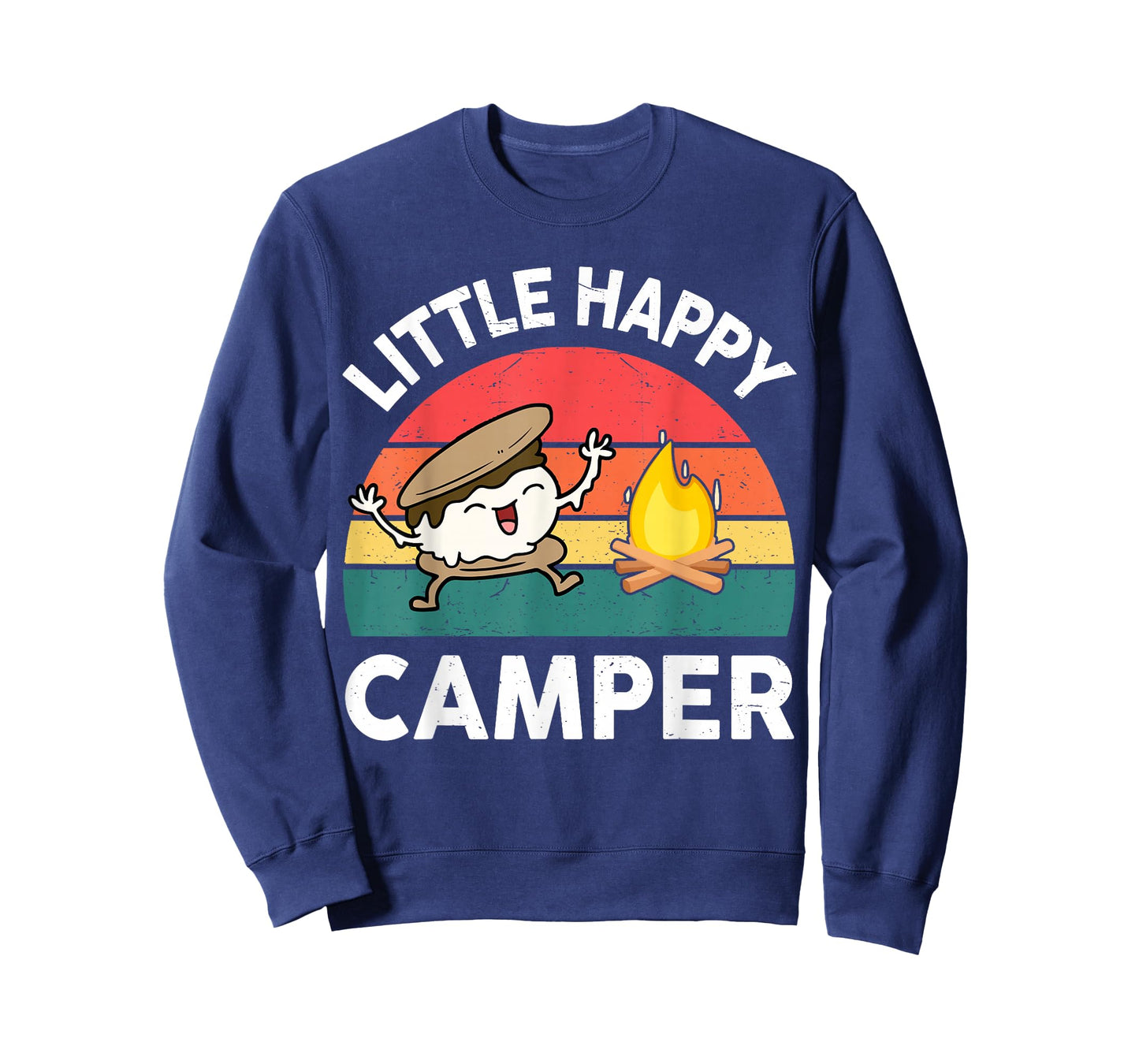 Kid Little Happy Camper Funny Boy Girl Toddler Smore Camping T-Shirt