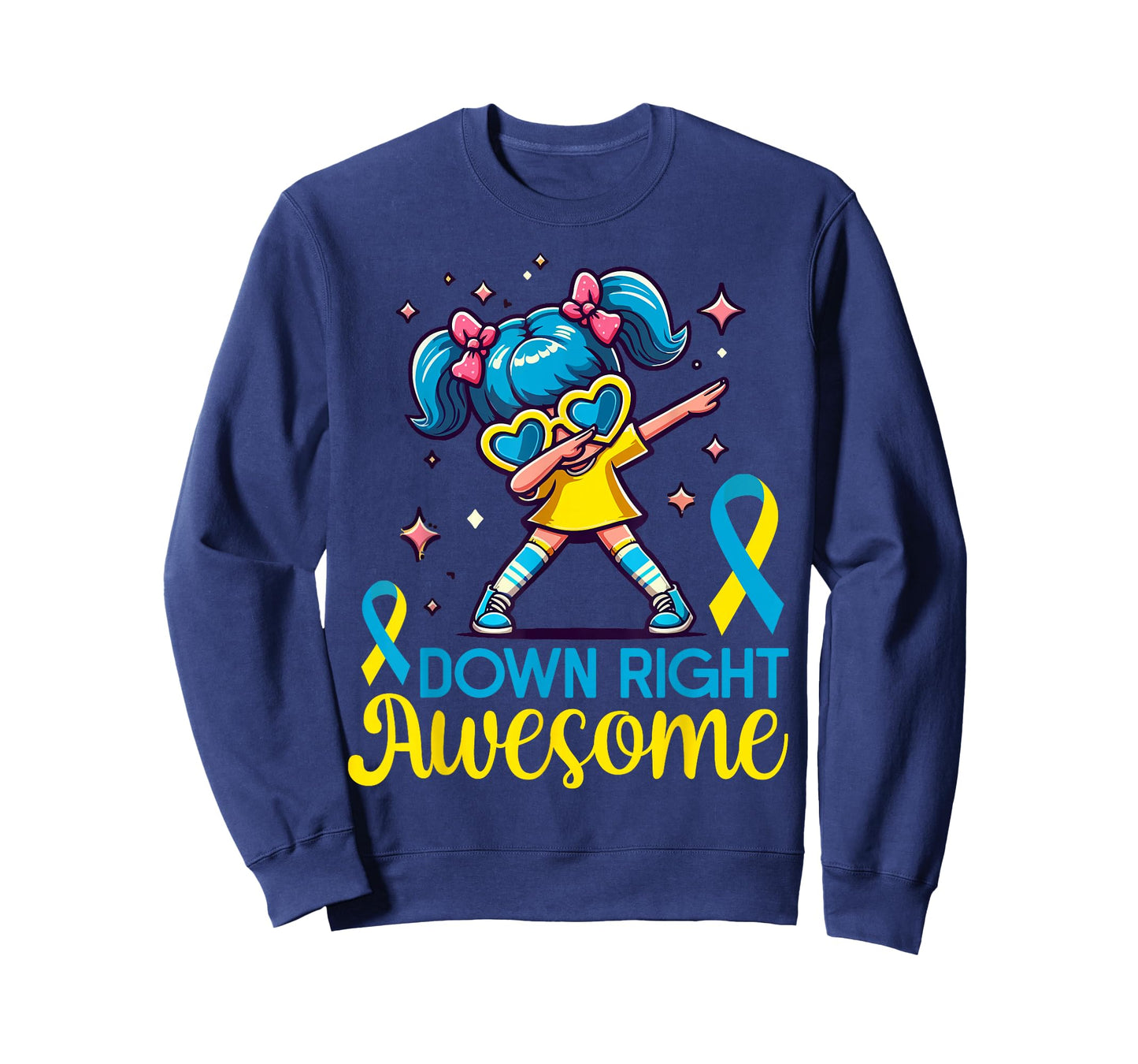 Down Syndrome Awareness Day Down Right Awesome Girls Women T-Shirt