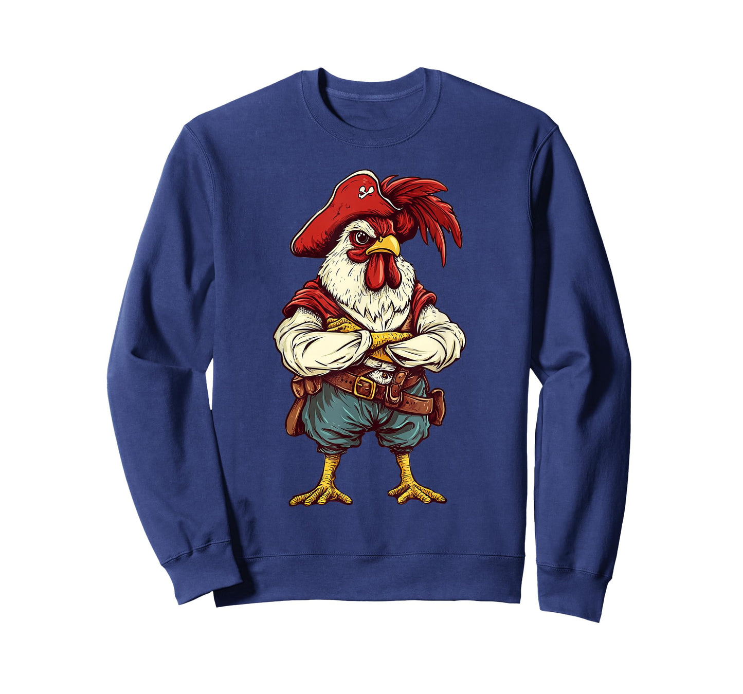 Chicken Dressed As A Pirate Funny Chicken Halloween T-Shirt