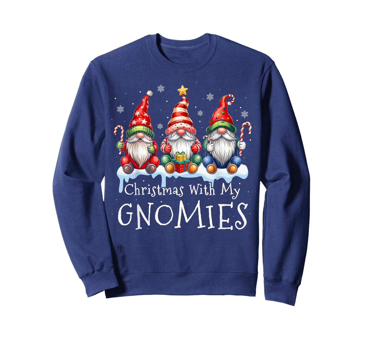 Christmas with My Gnomies Buffalo Plaid Gnome Family Women T-Shirt