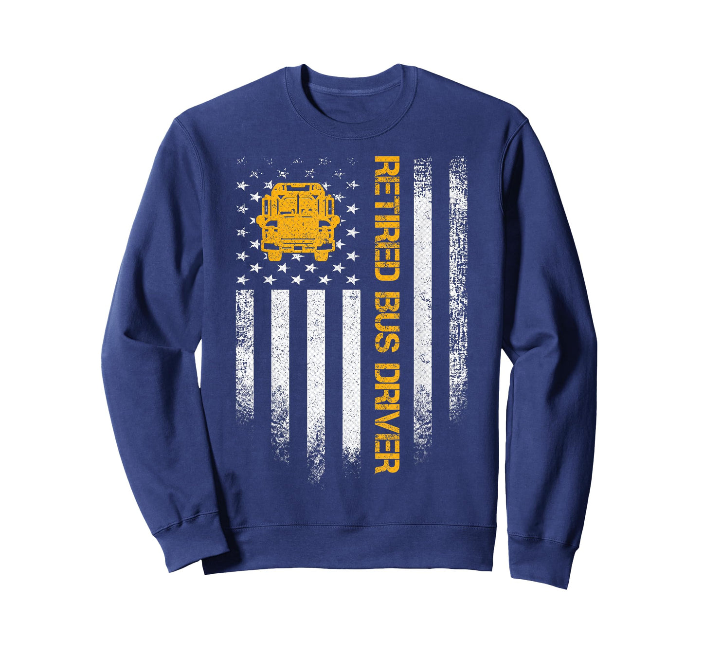 Vintage American Flag Retired School Bus Driver Retirement T-Shirt