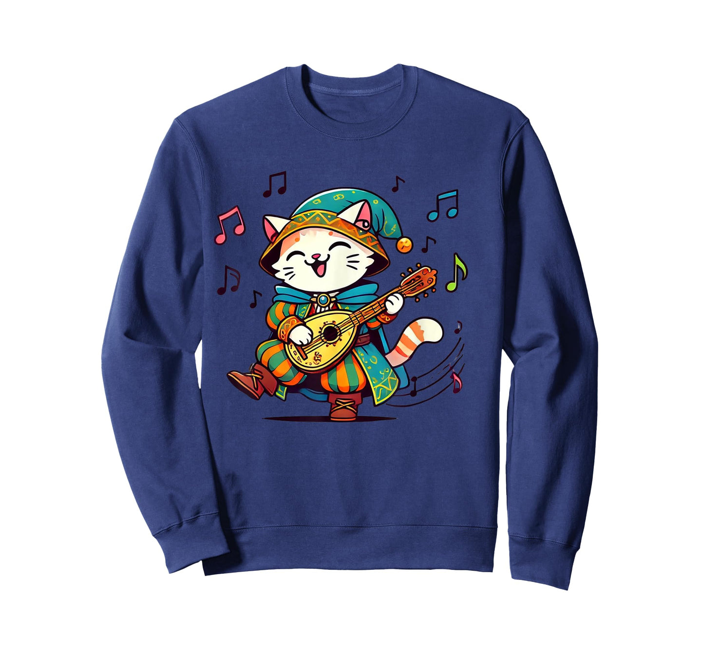 Medieval Bard Cat T-Shirt for Men Women