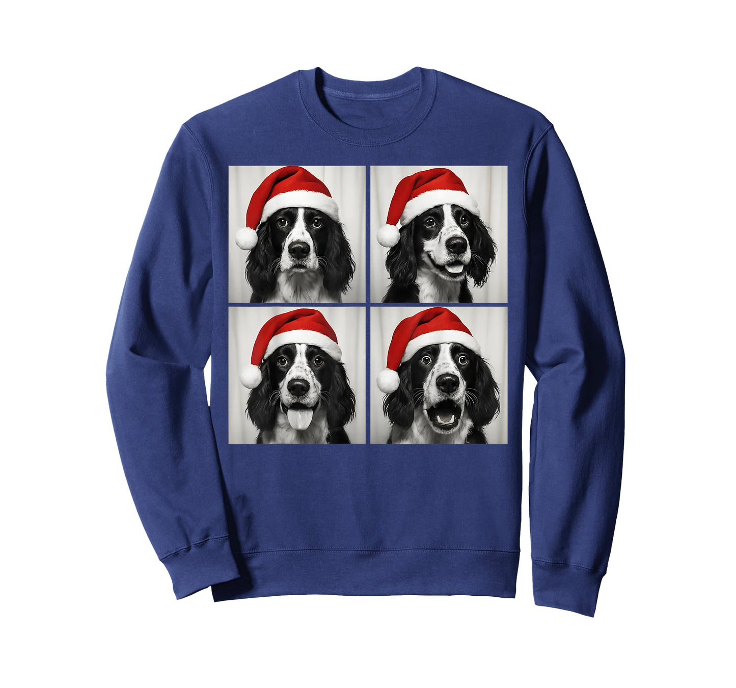 Funny Christmas English Springer Spaniel Santa Photo Booth T-Shirt