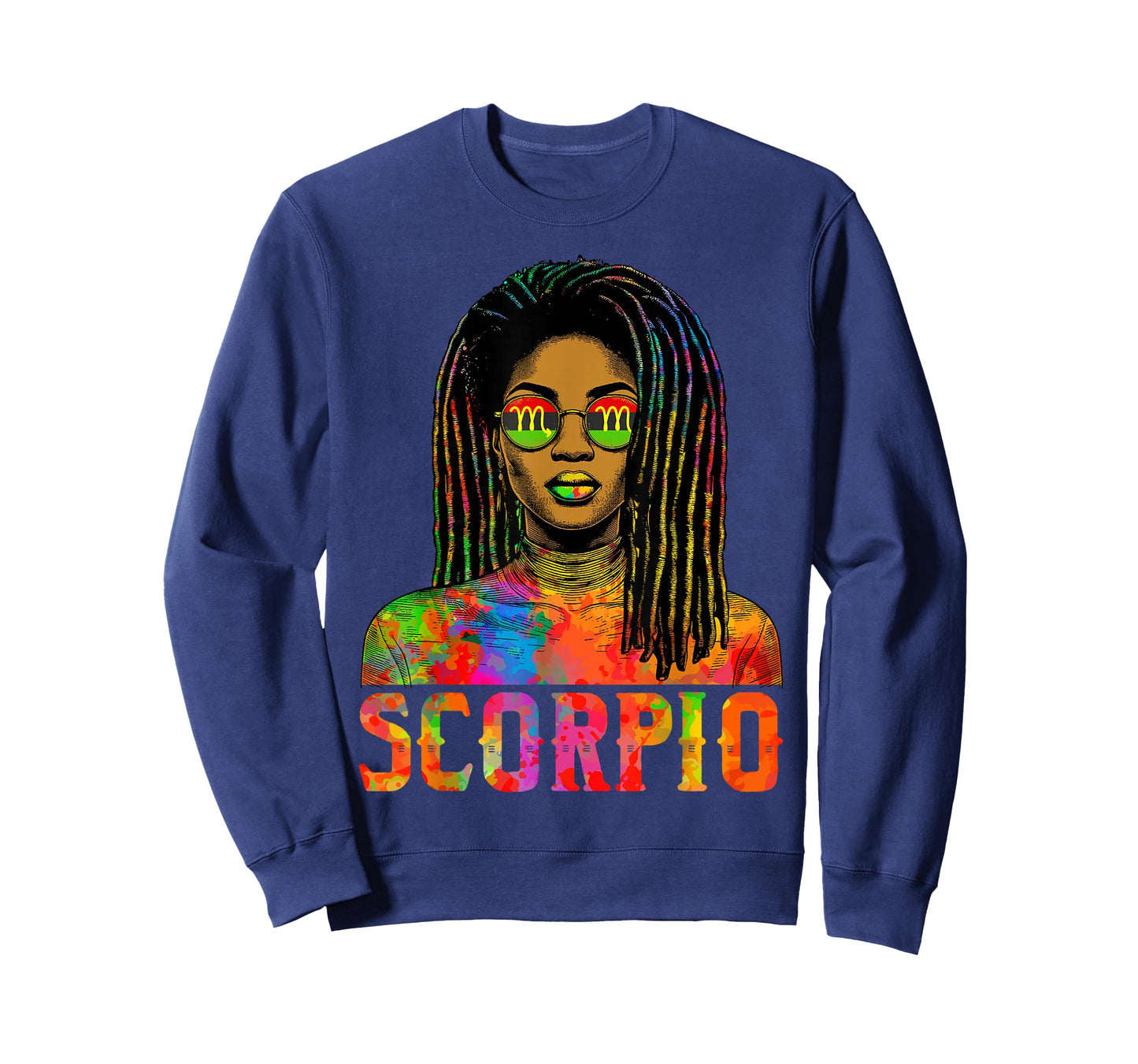 Scorpio Queen Locd Black Woman African Zodiac Birthday Women T-Shirt