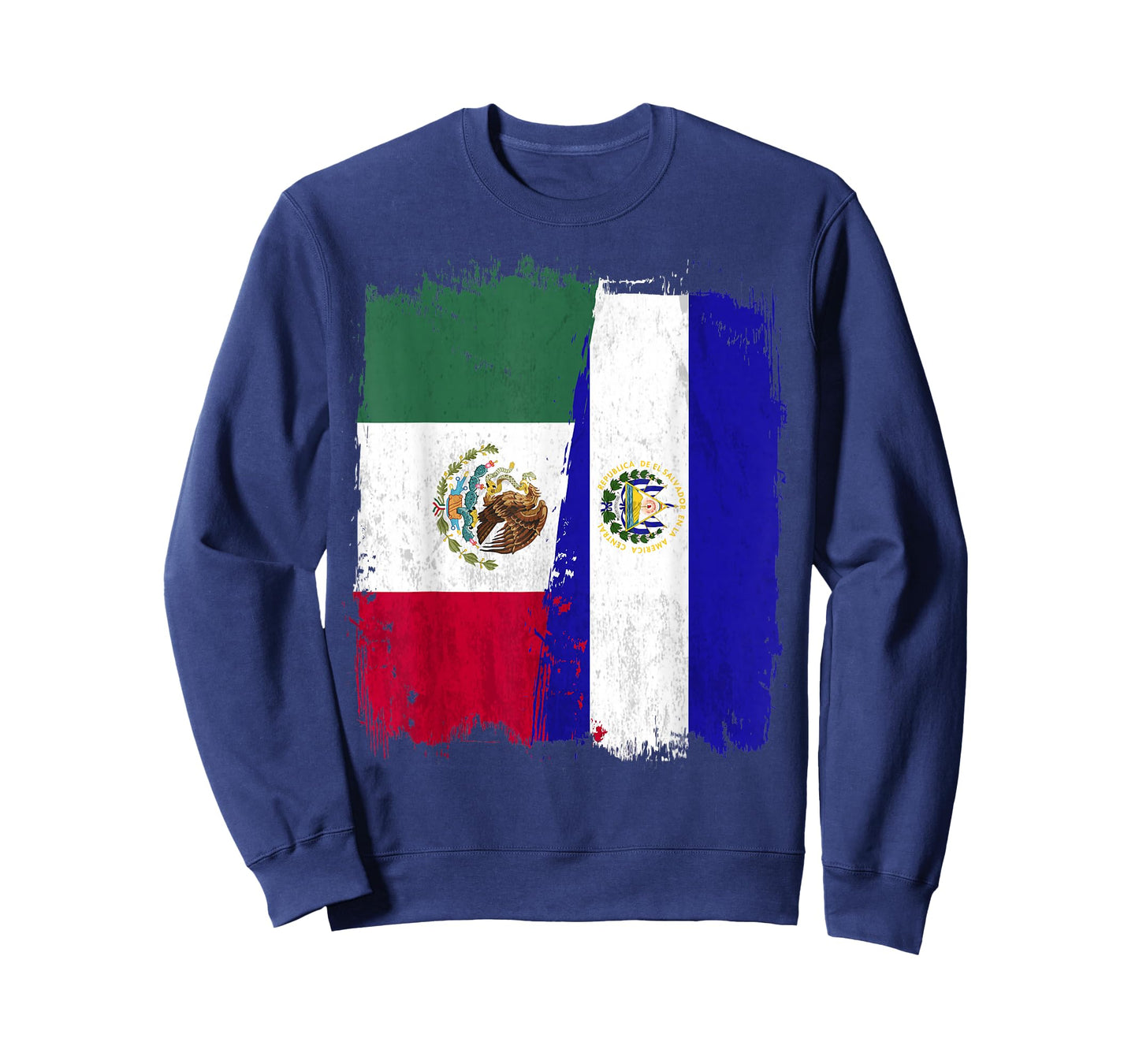 Mexican El Salvador Flag Half Mexican El Salvadoria Flag T-Shirt