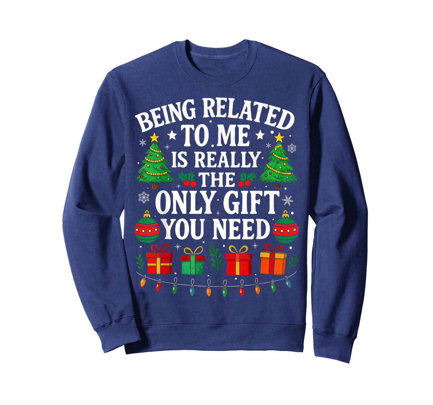 Being Related To Me Funny Christmas Family Xmas Pajamas T-Shirt
