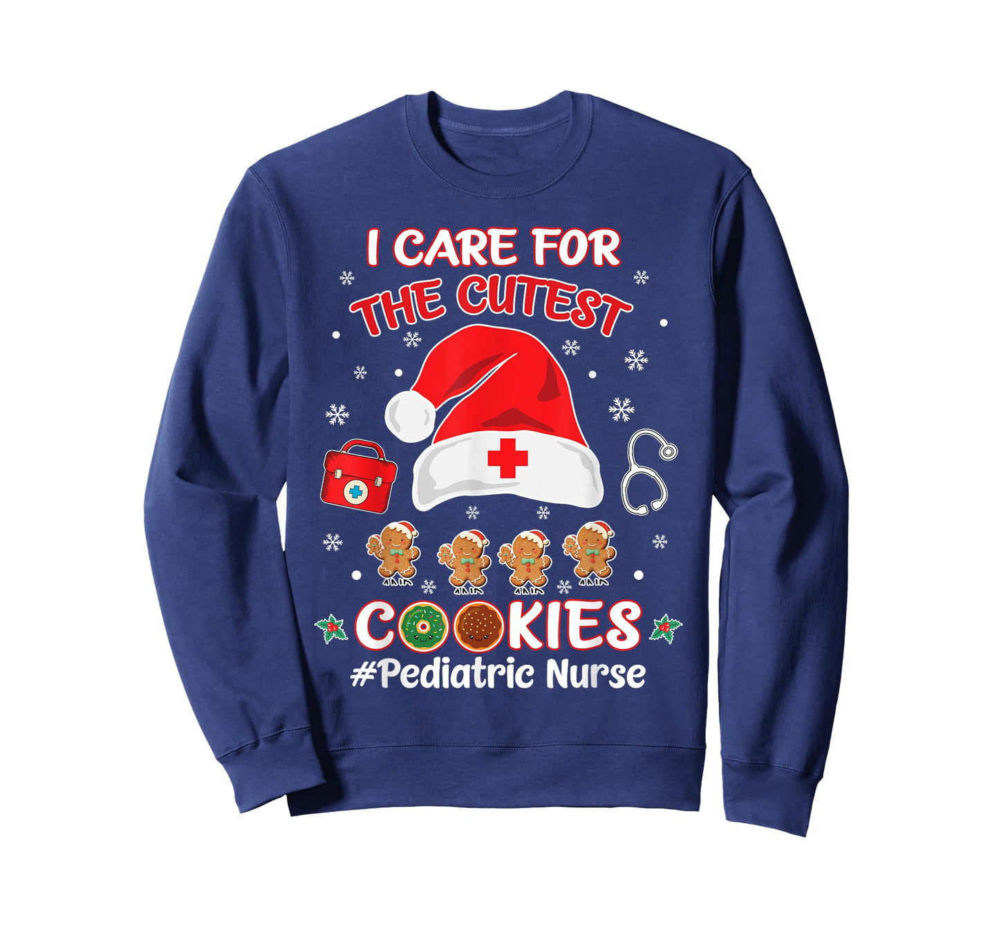 Christmas Pediatric Nurse I Care For The Cutest Cookies T-Shirt