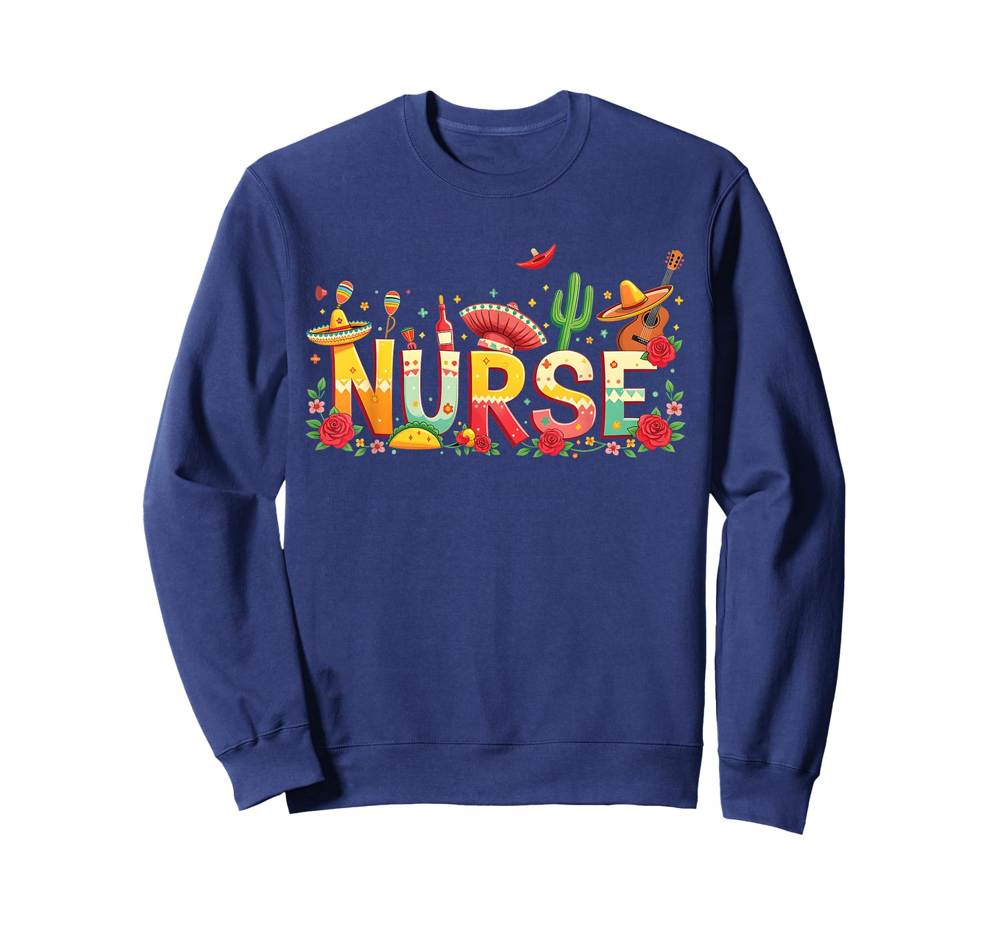 Cinco De Mayo Fiesta Mexican Party Nurse Women Scrub Top T-Shirt