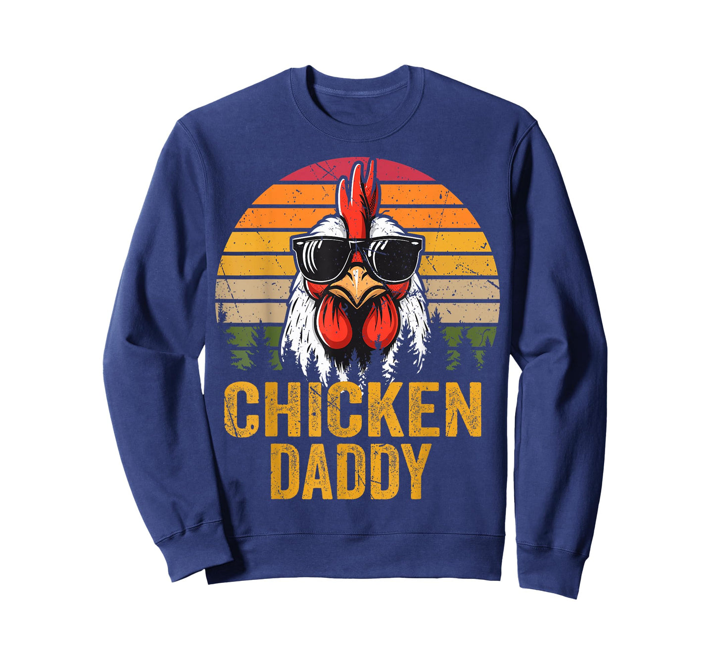 Chicken Daddy Vintage Rooster For Dad Farmer Fathers Day Men T-Shirt