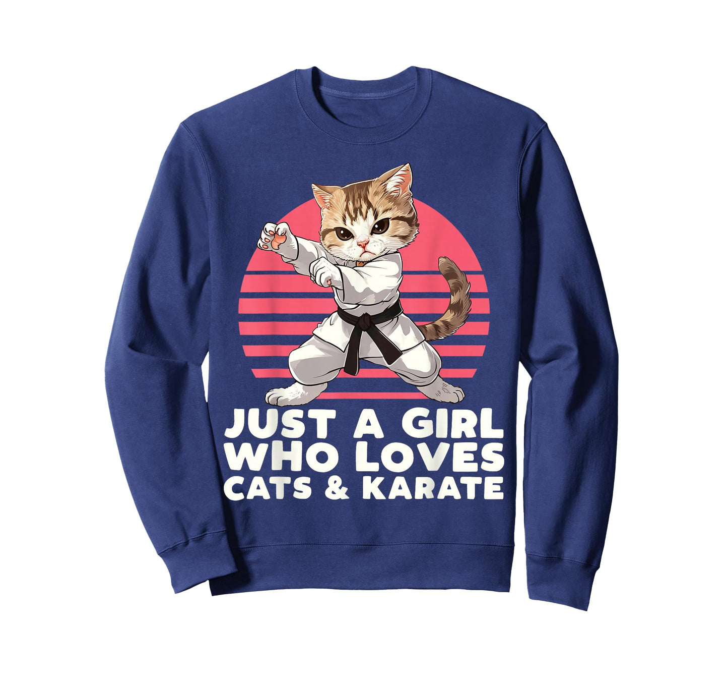 Just A Girl Who Loves Cats And Karate. Funny Karate Lover T-Shirt