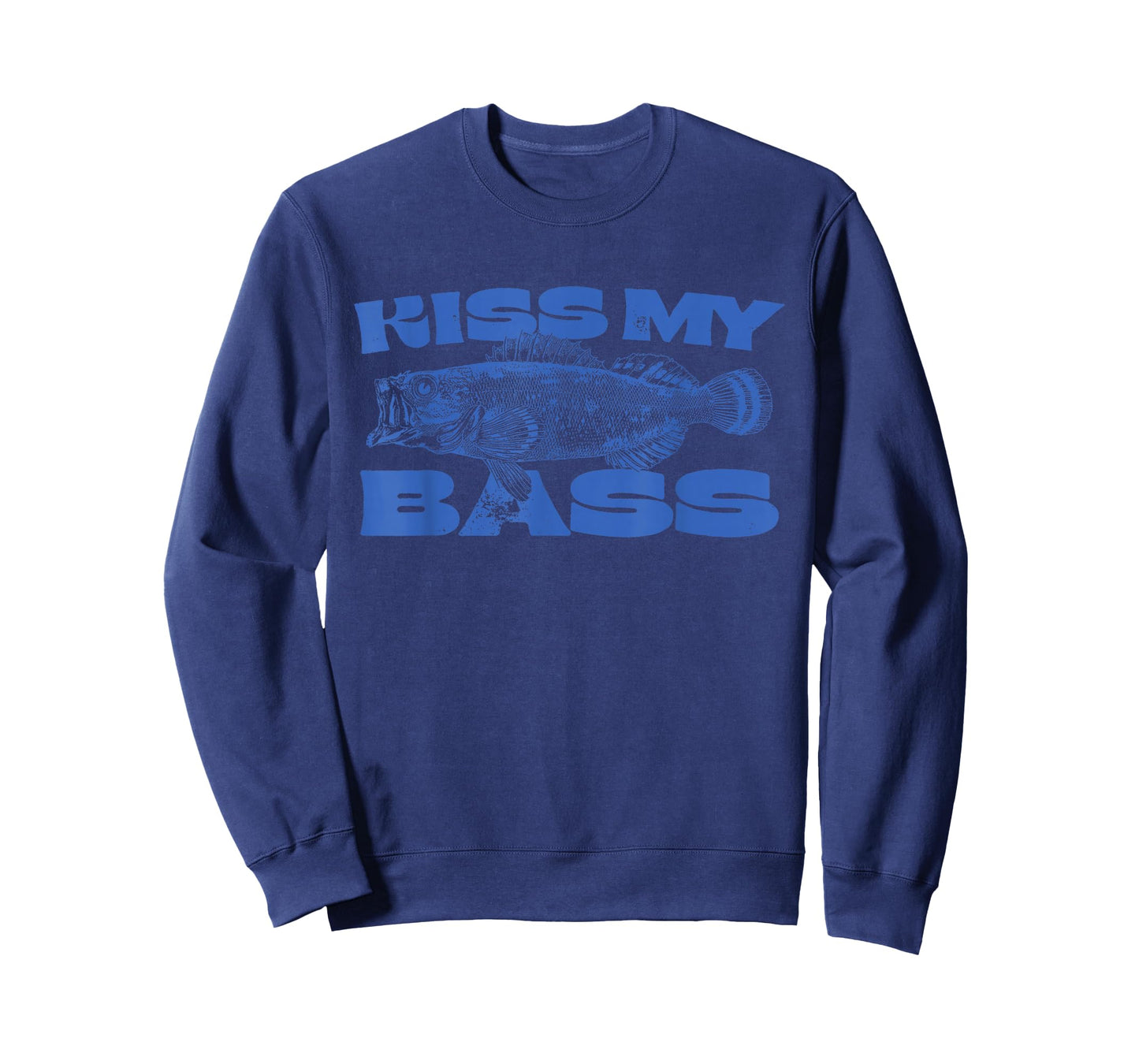 Funny Kiss My-Bass Fishing Lover Bass Fisher Womens Mens T-Shirt