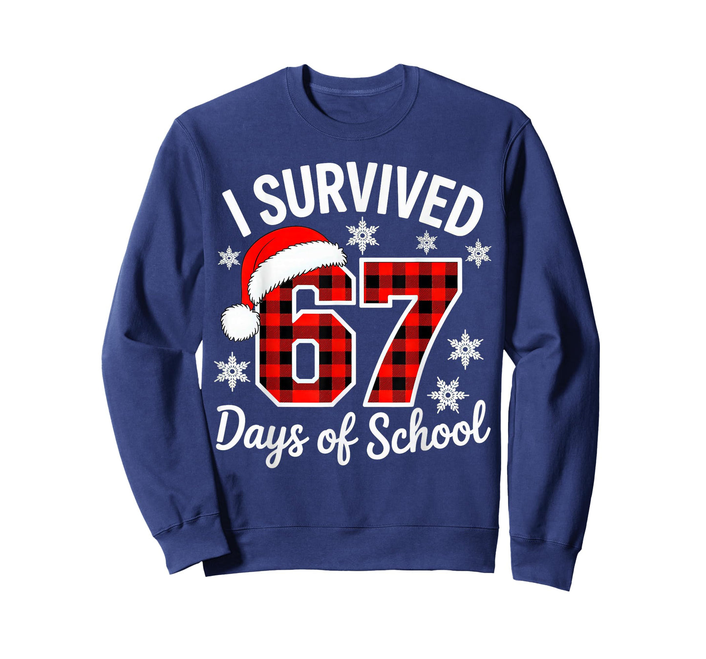 I Survived 67 Days of School Christmas T-Shirt