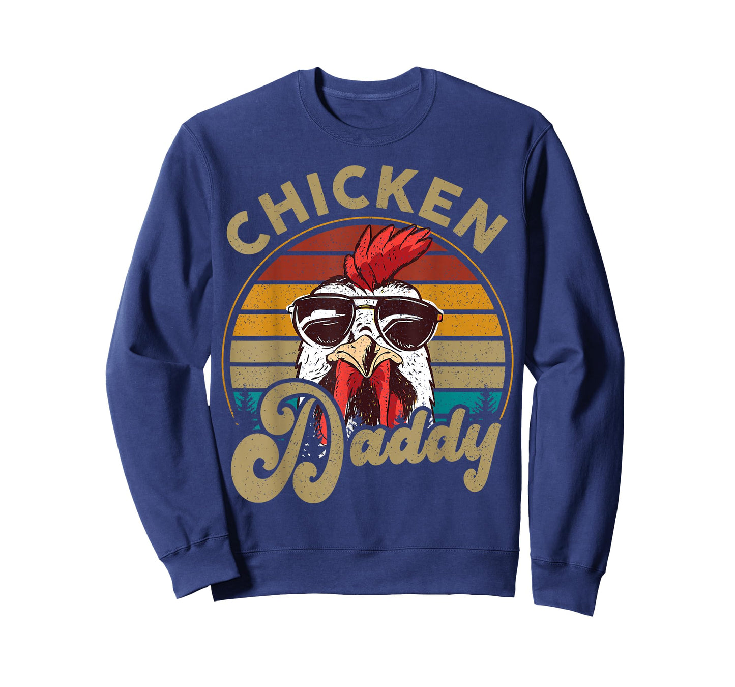 Chicken-Shirt Rooster Daddy Vintage Farmer Funny Dad Father T-Shirt