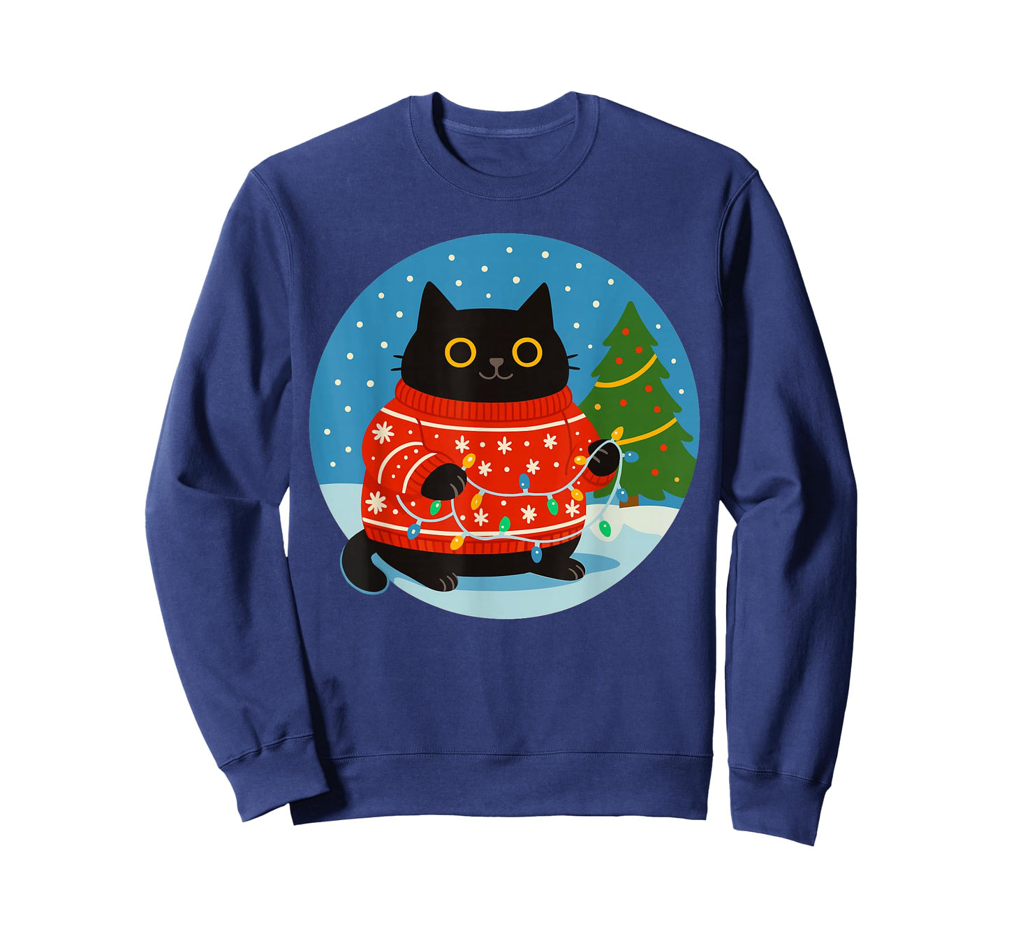 Meow Christmas Men Women Kids Cat Christmas T-Shirt