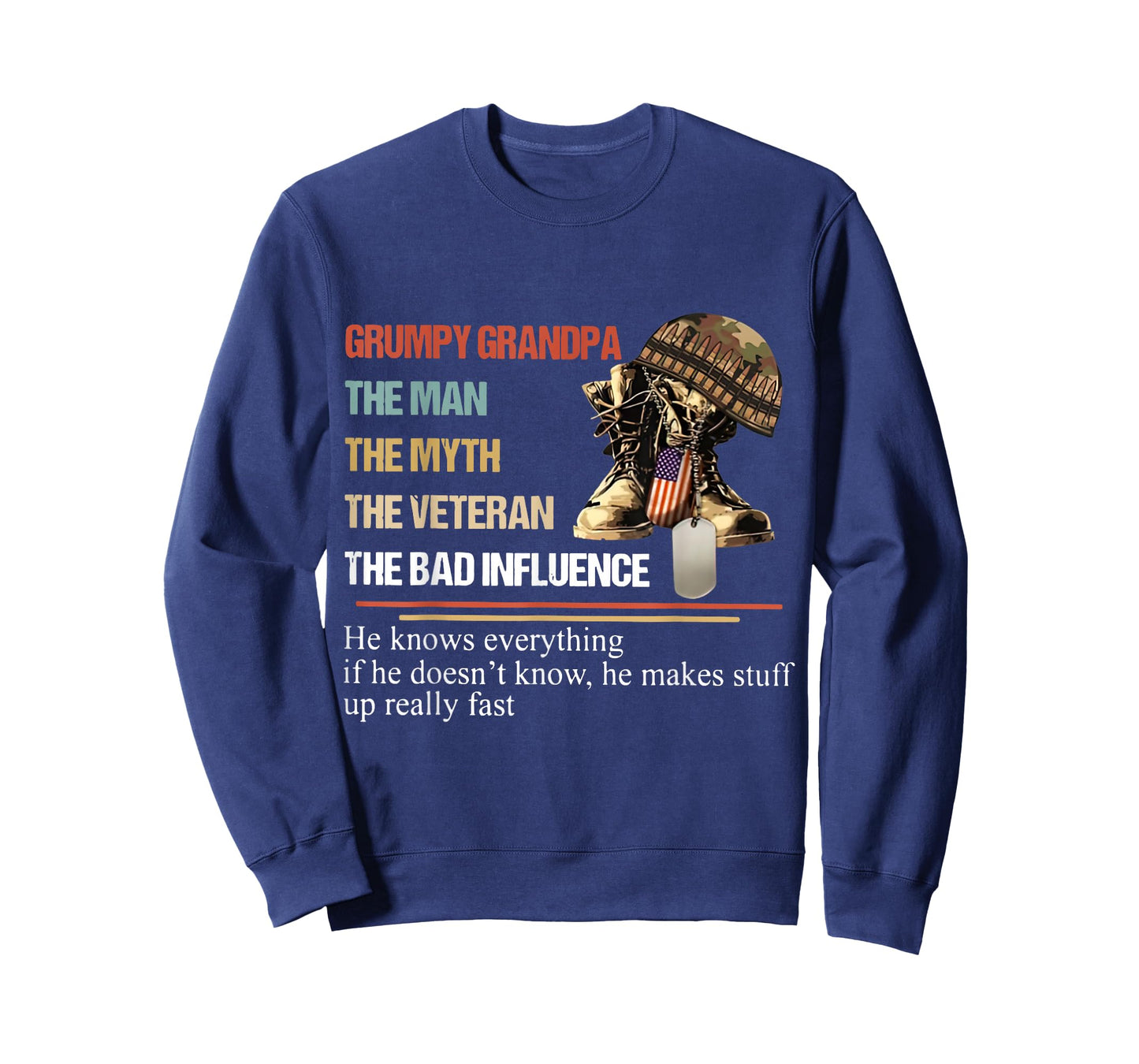 Grumpy Grandpa The Man The Myth The Veteran T-Shirt