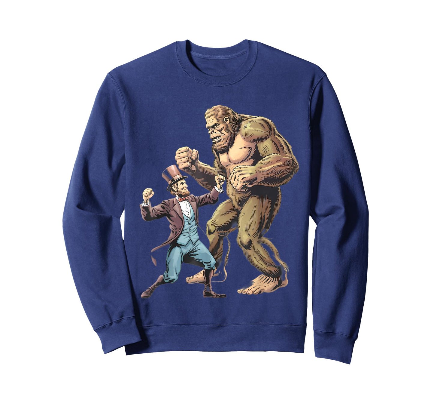 Abraham Lincoln Fighting Bigfoot T-Shirt
