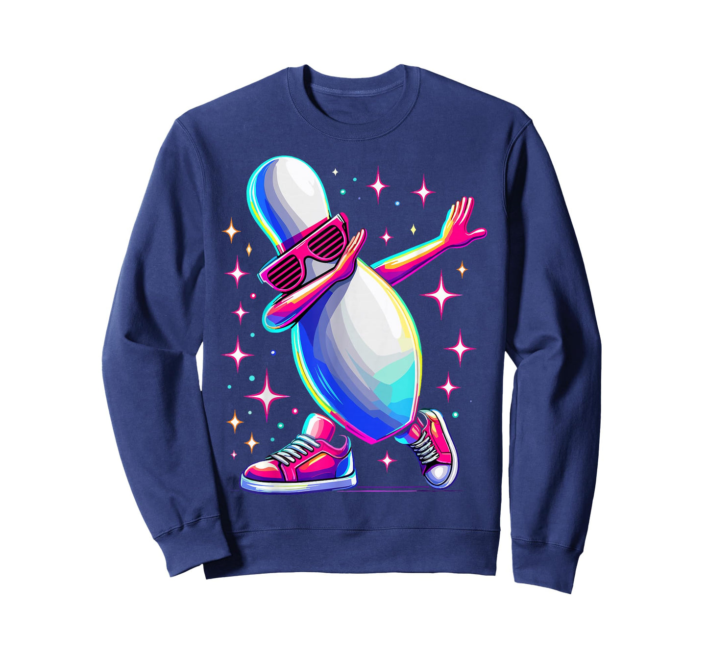 Bowling Pin Dabbing Sunglasses Bowler Player T-Shirt