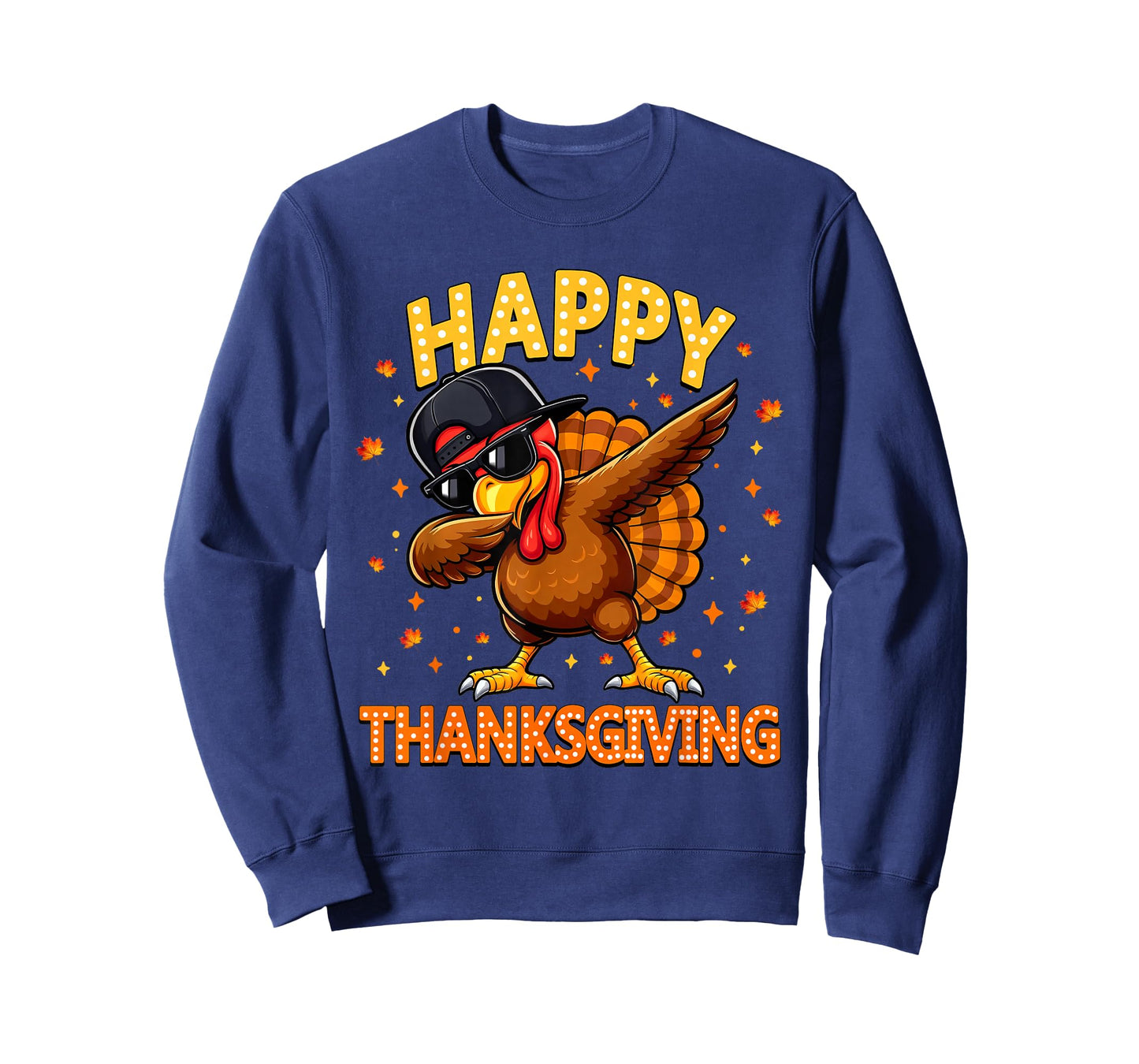 Happy Thanksgiving Funny Dabbing Turkey Thankful Fall Autumn T-Shirt