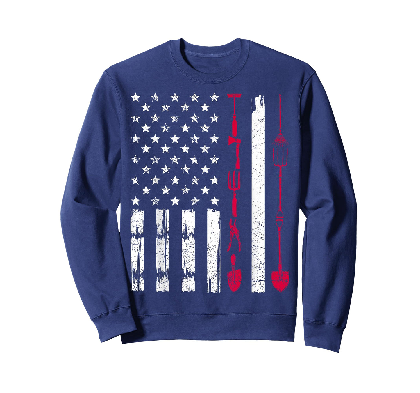 USA Gardening Flag Proud American Gardener Patriotic Retro T-Shirt