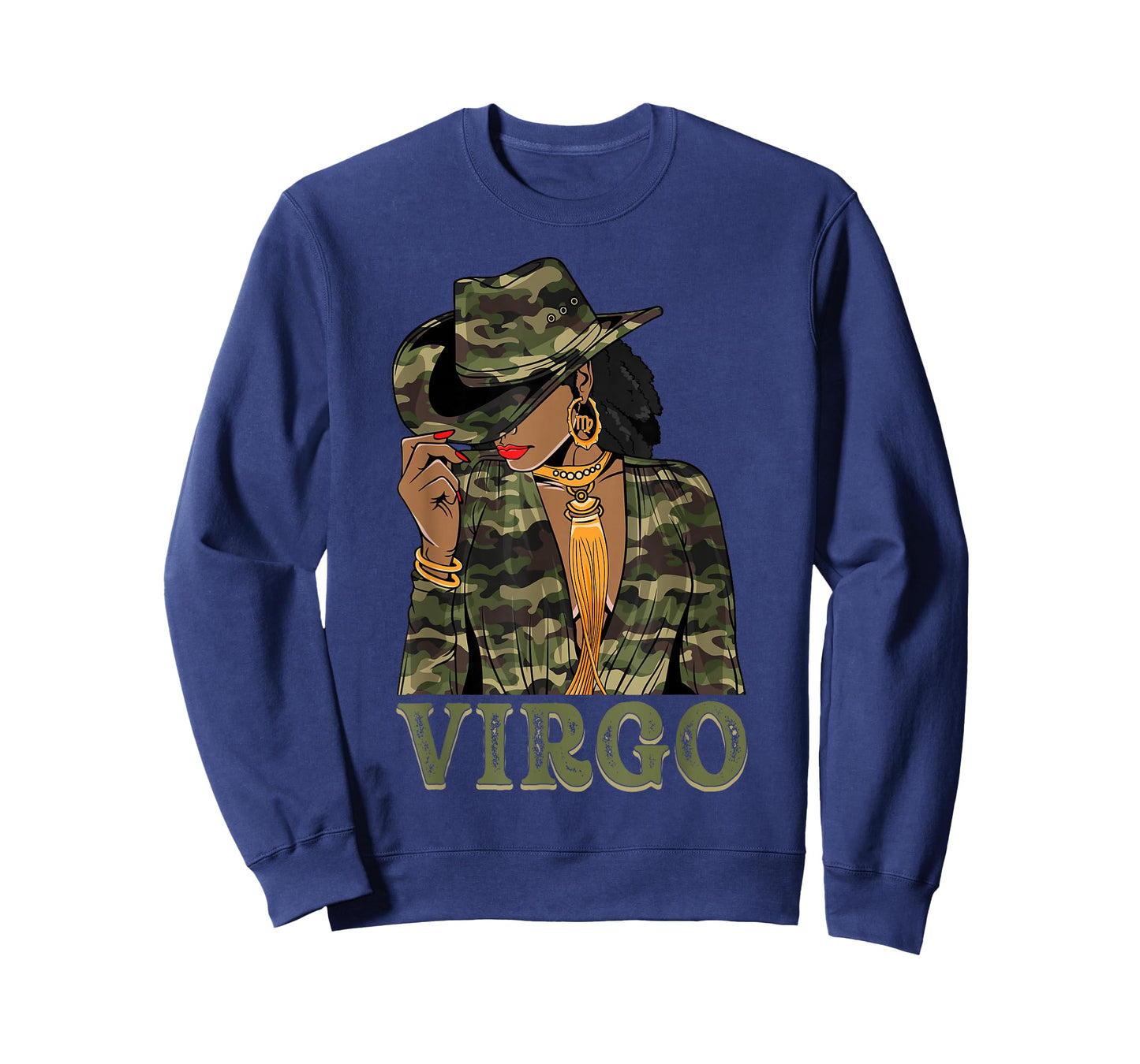 Virgo Western Black Cowgirl Camo Camoflauge Zodiac T-Shirt