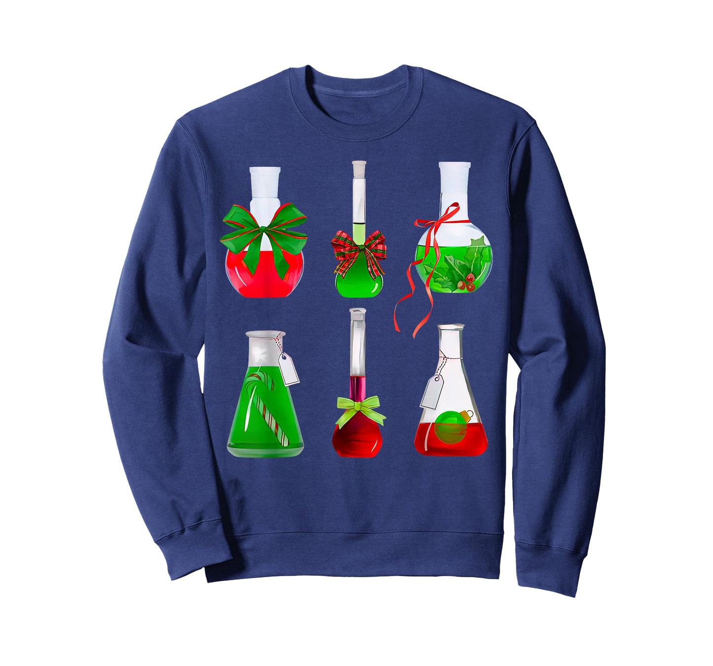 Coquette Bow Beakers Chemistry Lab Tech Scientist Christmas T-Shirt