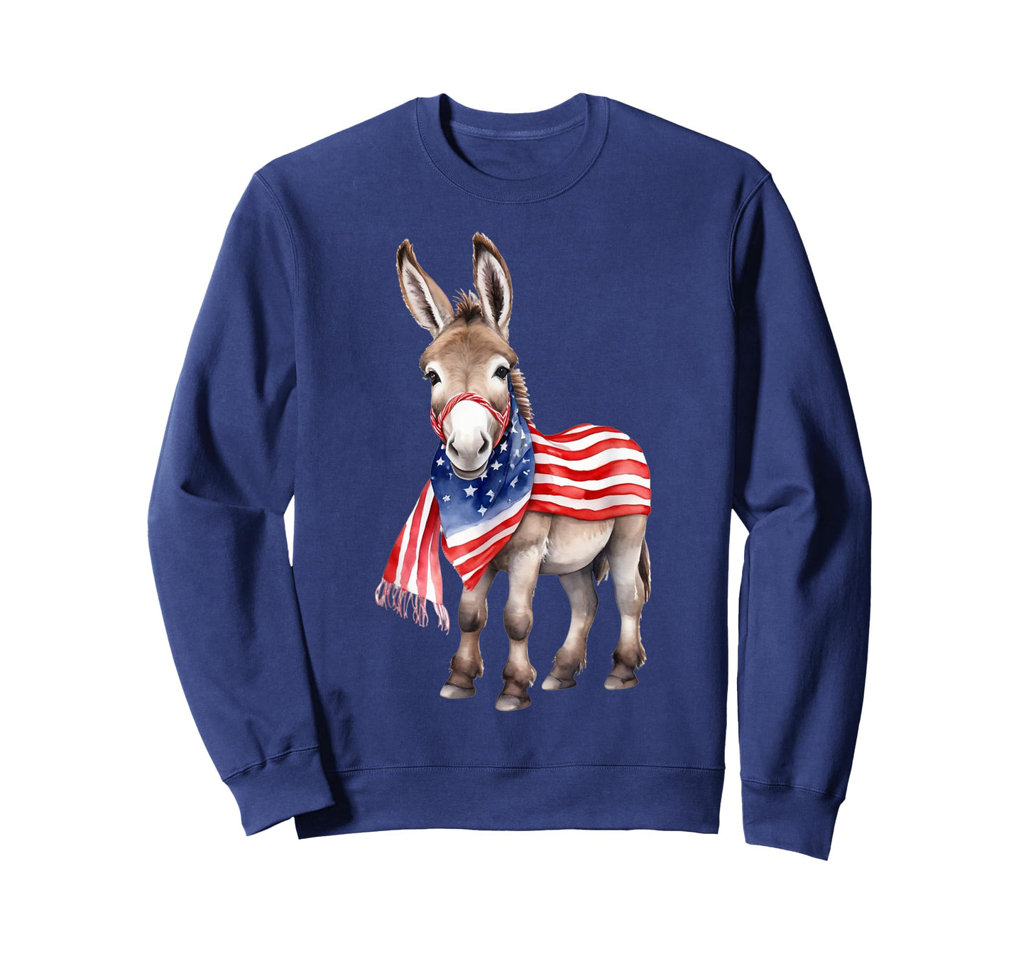 Donkey 4th of July American Flag Donkey Animal Patriotic Women Kids Men T-Shirt