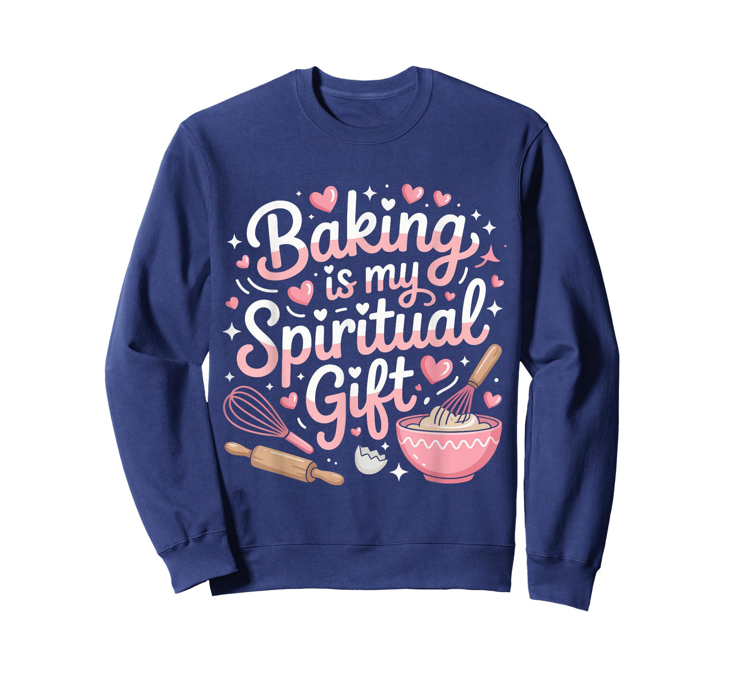 Baking Is My Spiritual Gift Pink Funny Graphic T-Shirt