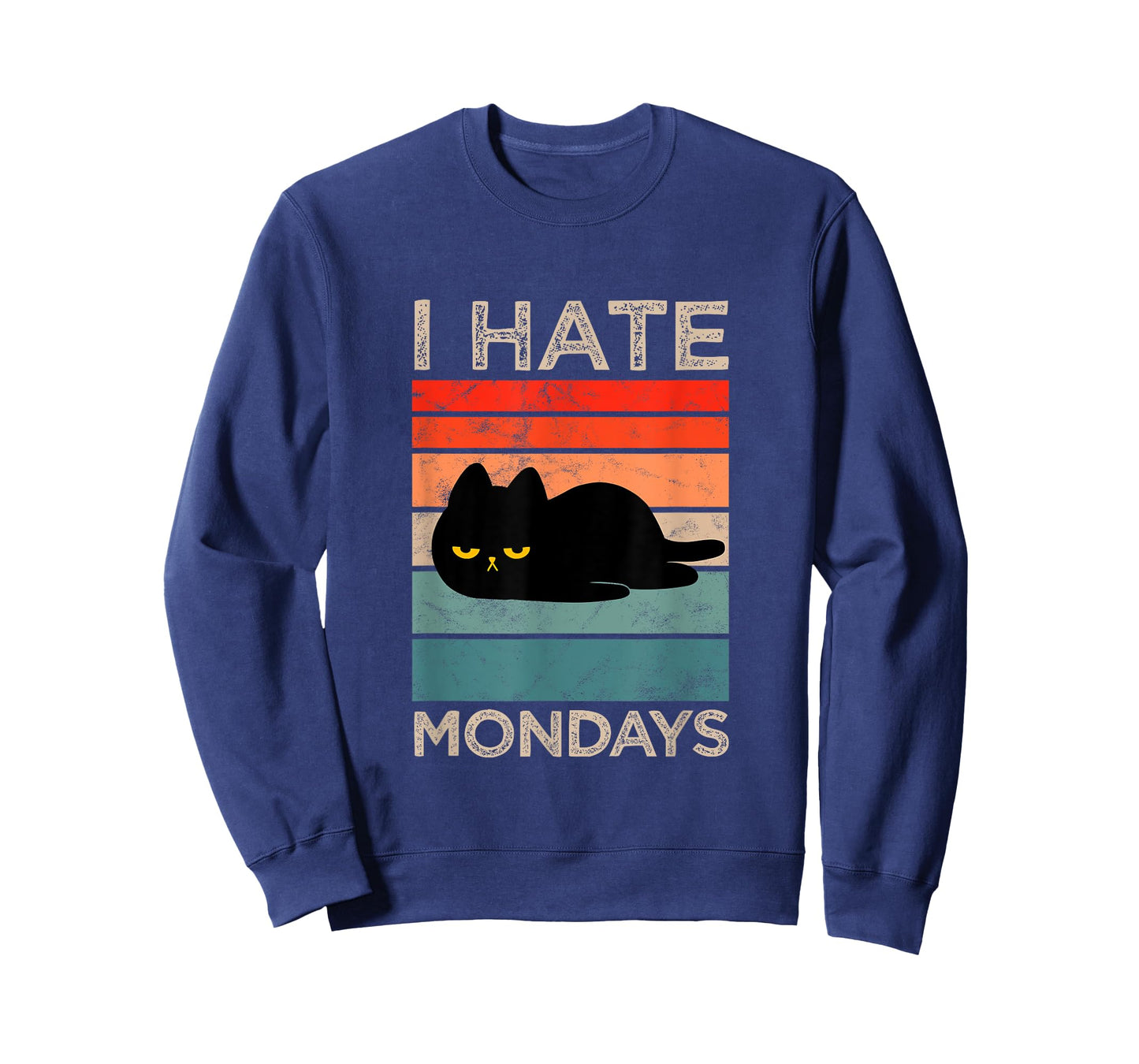 I Hate Mondays Retro Cat – Funny Lazy Cat T-Shirt