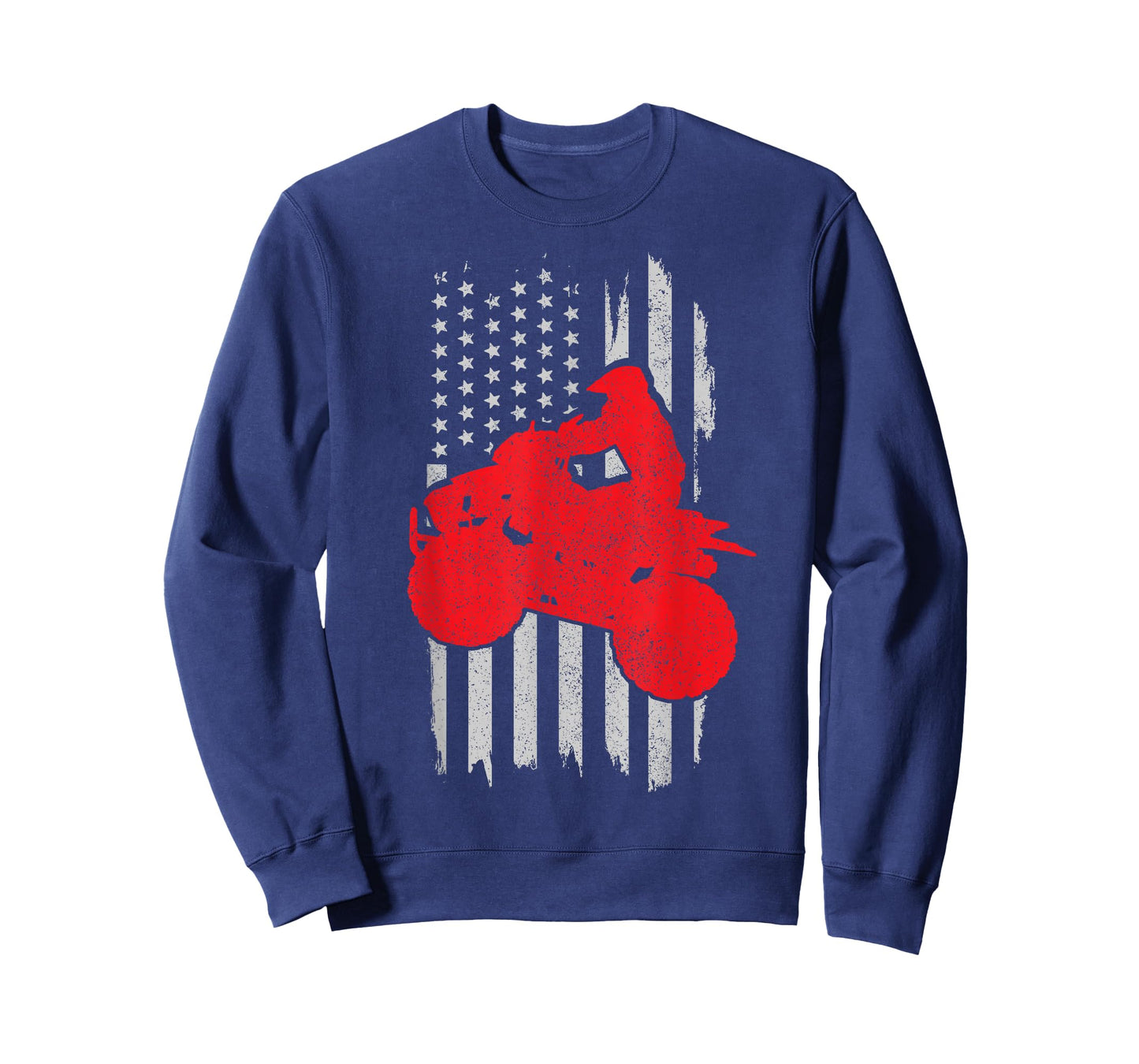 ATV Quad Bike 4 Wheeler American Flag Patriotic ATV Gift Men T-Shirt