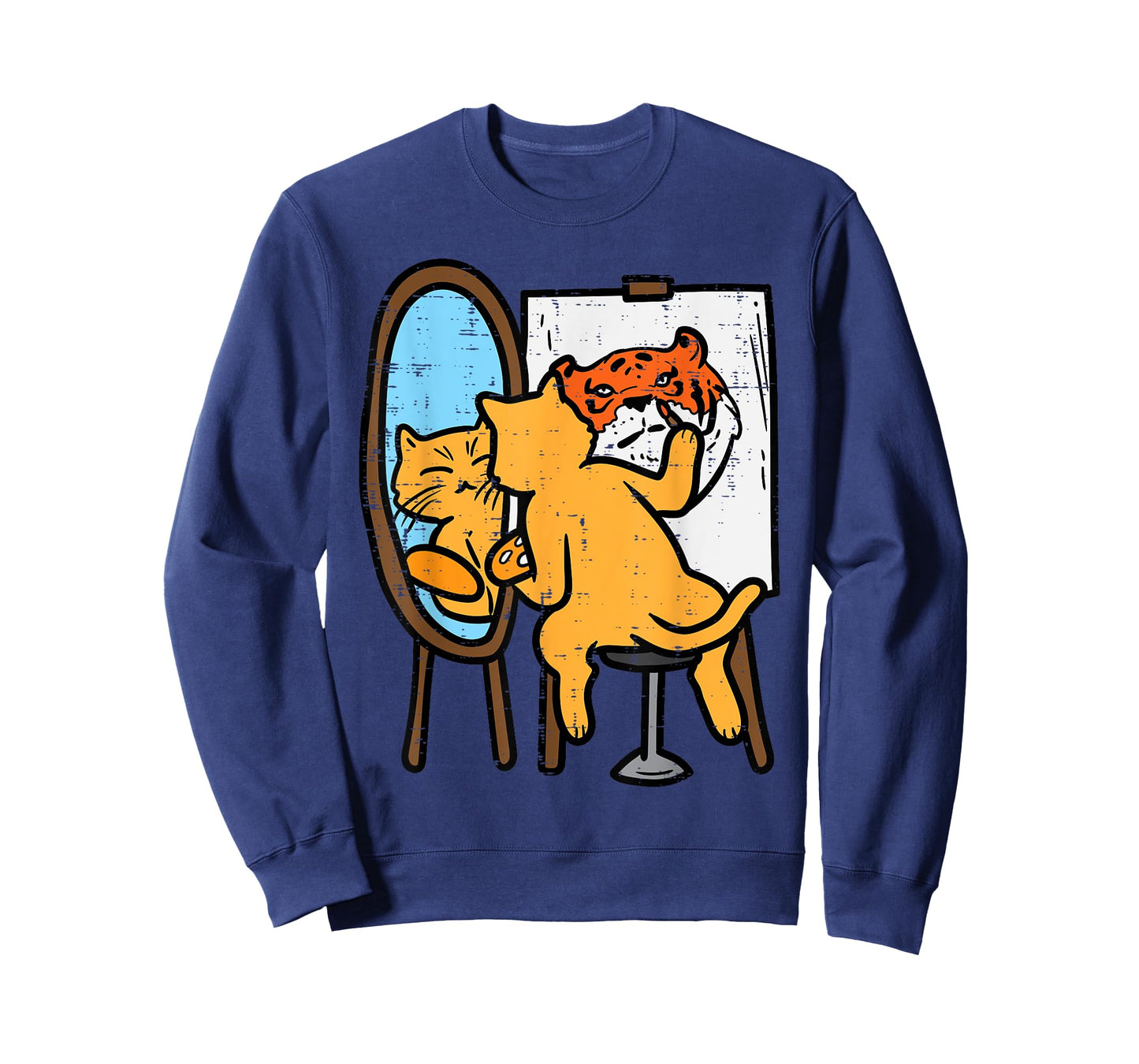 Cat Painting Tiger Funny Humor Inspirational Men Women Kids T-Shirt