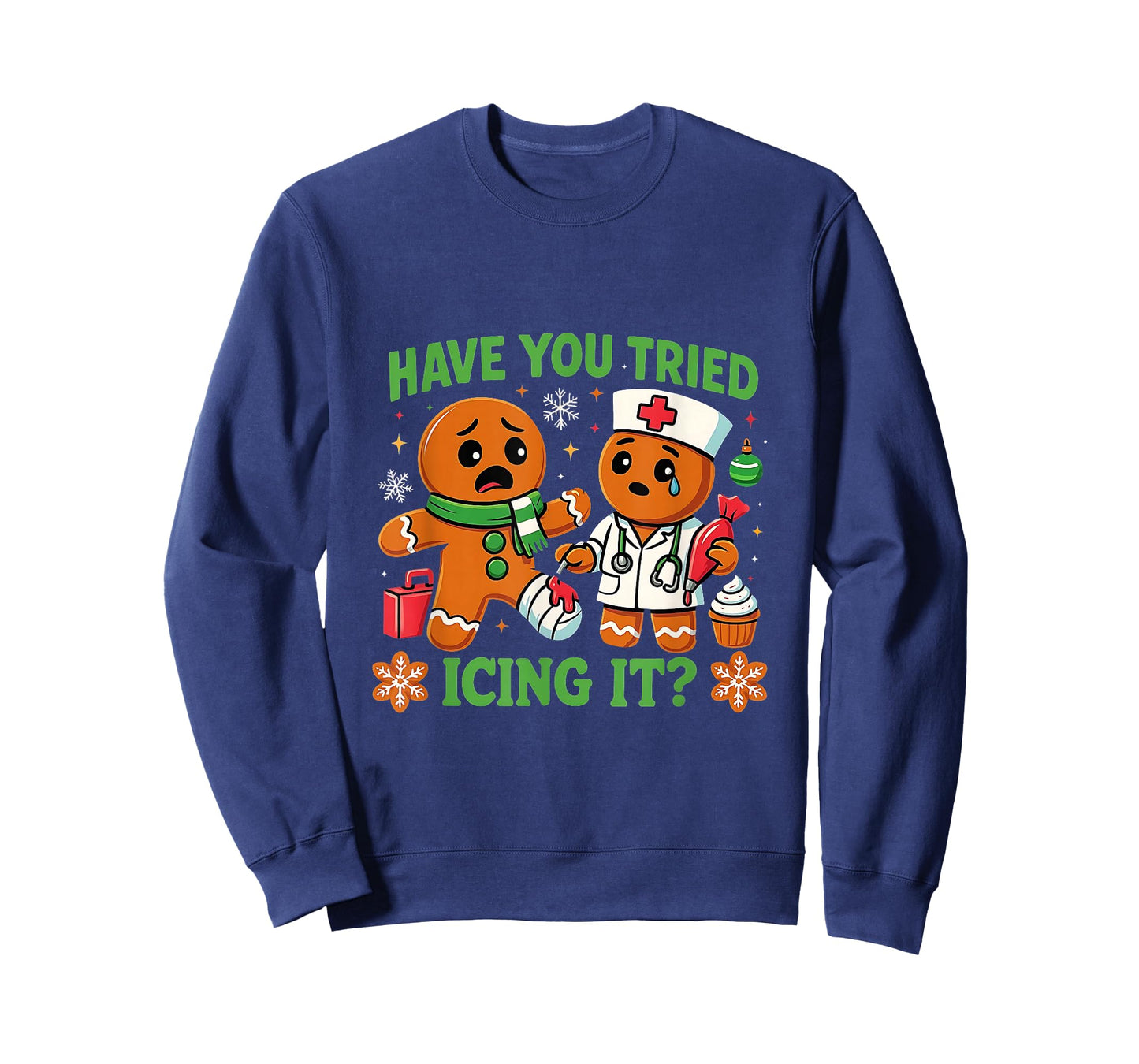 Christmas Have You Tried Icing It Gingerbread ICU Nurse T-Shirt