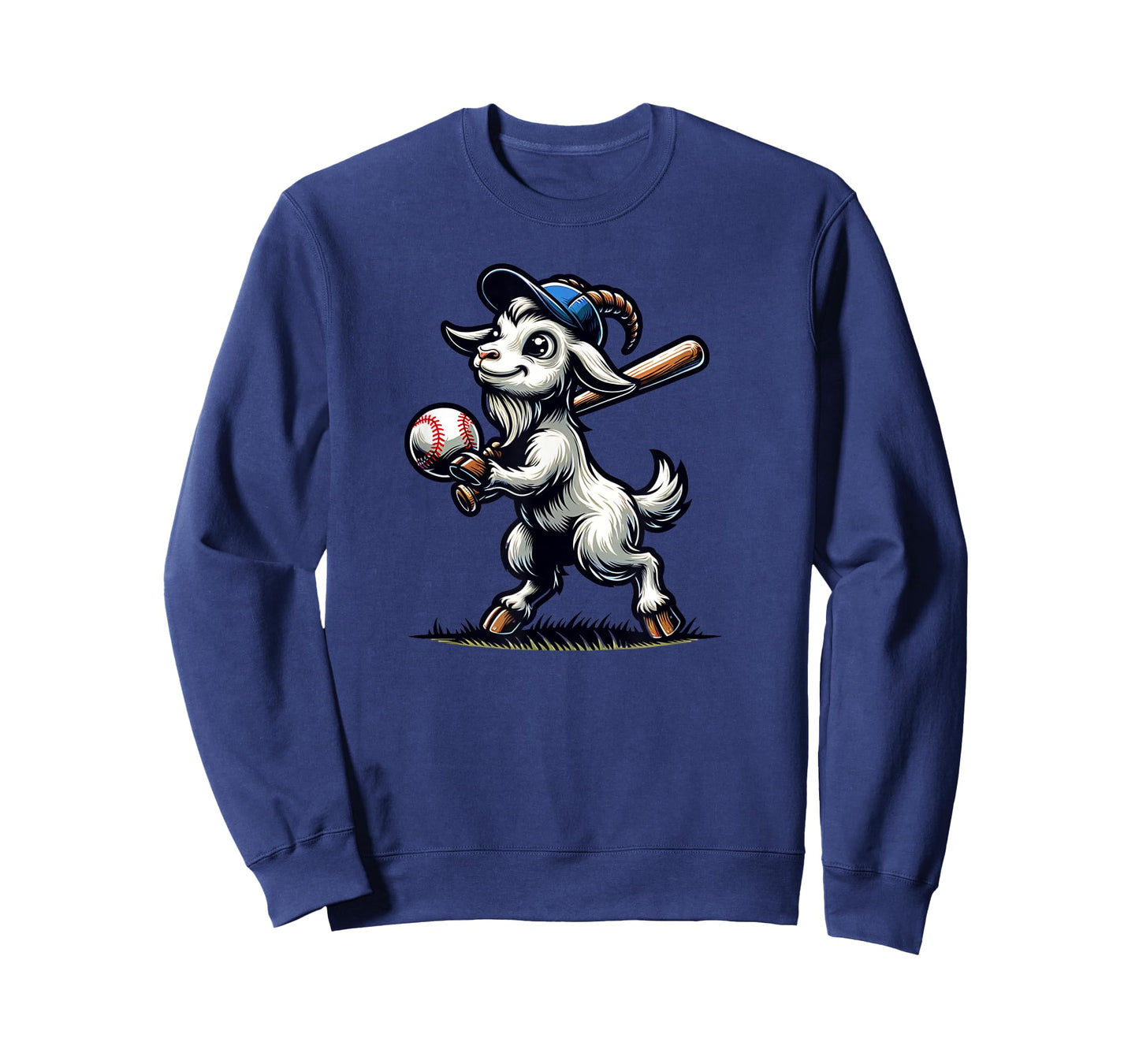 Cute Goat Playing Baseball Men Women Kids T-Shirt