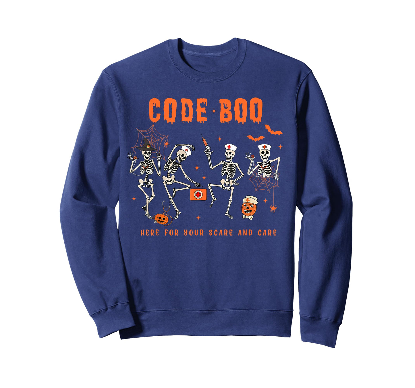 Code Boo Here for Your Scare and Care Nursing Halloween T-Shirt