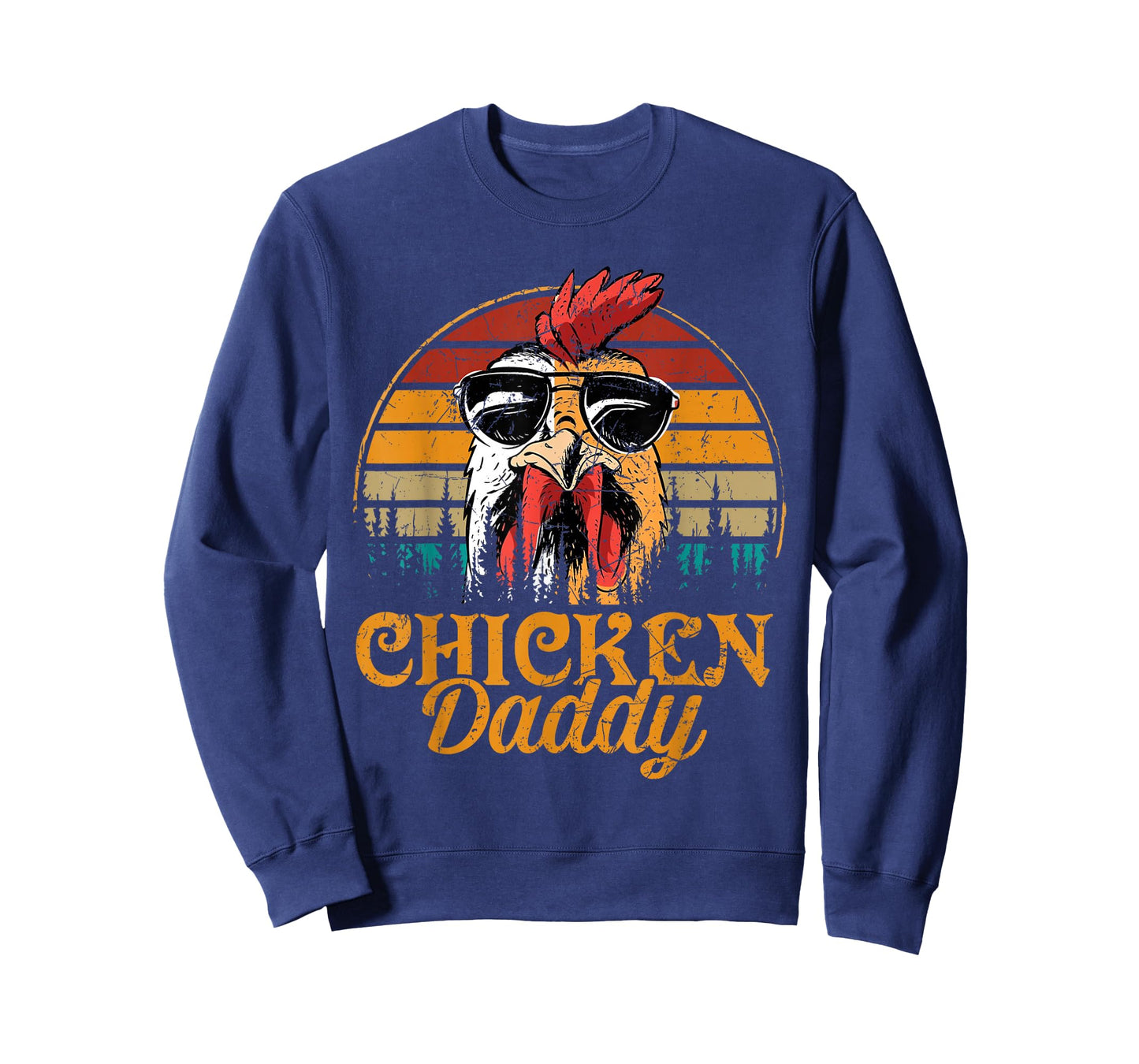 Chicken Daddy Vintage Poultry Farmer Funny Fathers Day Mens T-Shirt