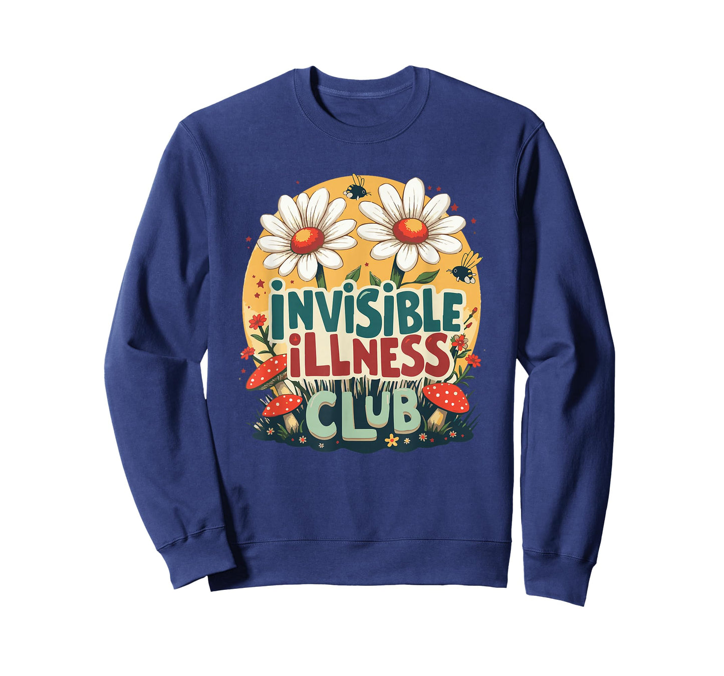 Cute Invisible Illness Social Club ,Floral Hidden Disability T-Shirt