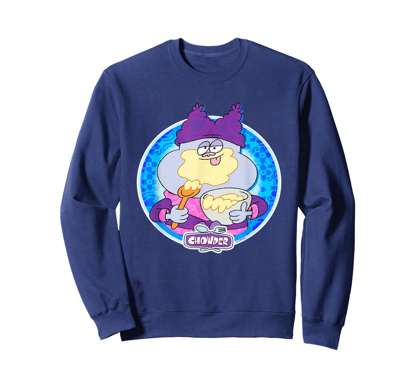 Chowder Licking The Spoon With Bowl Mix Vintage Portrait T-Shirt