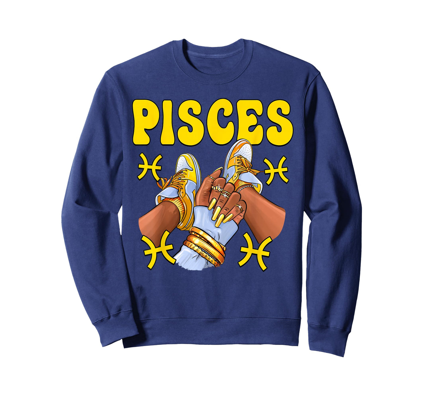 Pisces Black Girl Women Shoes Sneakers Zodiac Sign T-Shirt