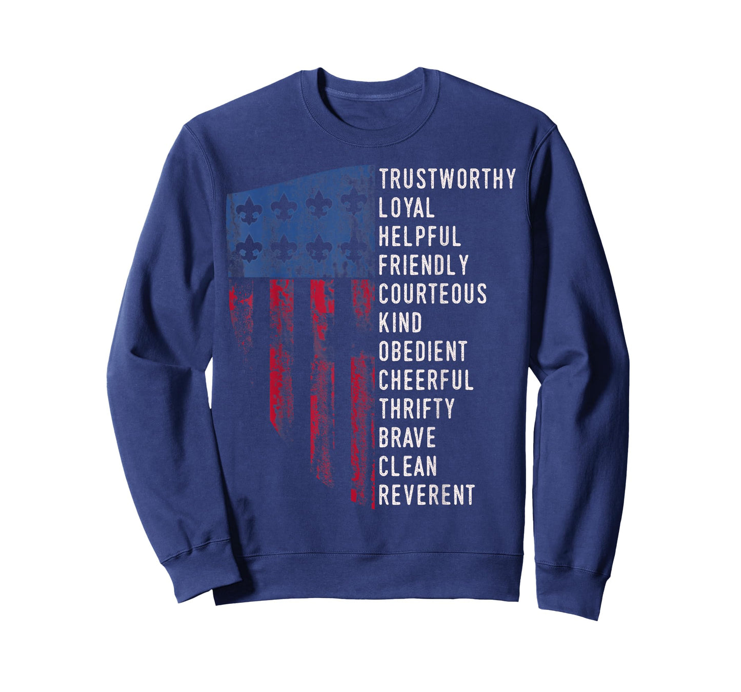 Vintage Scouting Gift | US America Flag Scouting Law T-Shirt