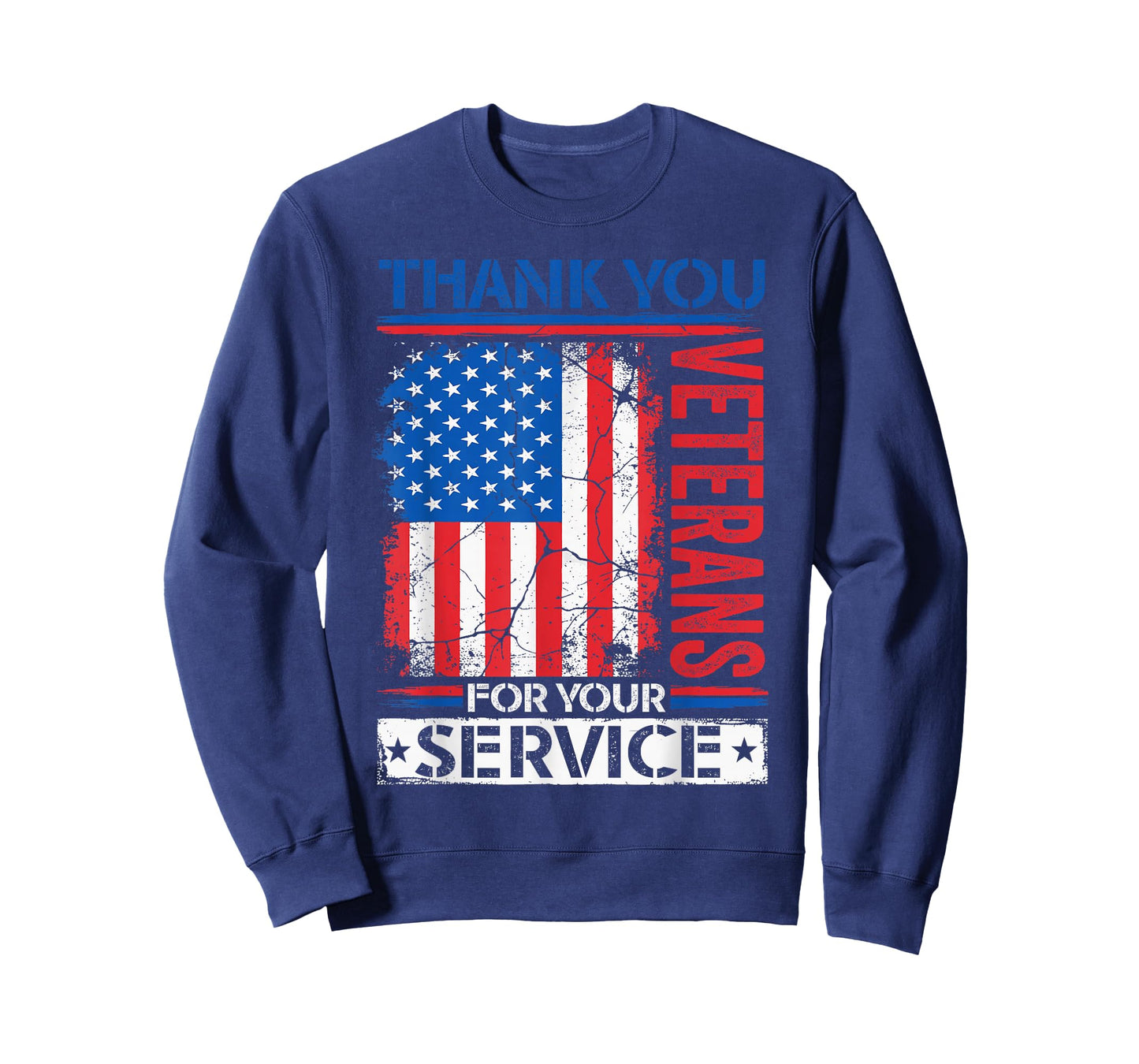 Thank You Veterans American Flag Patriotic Men Women T-Shirt