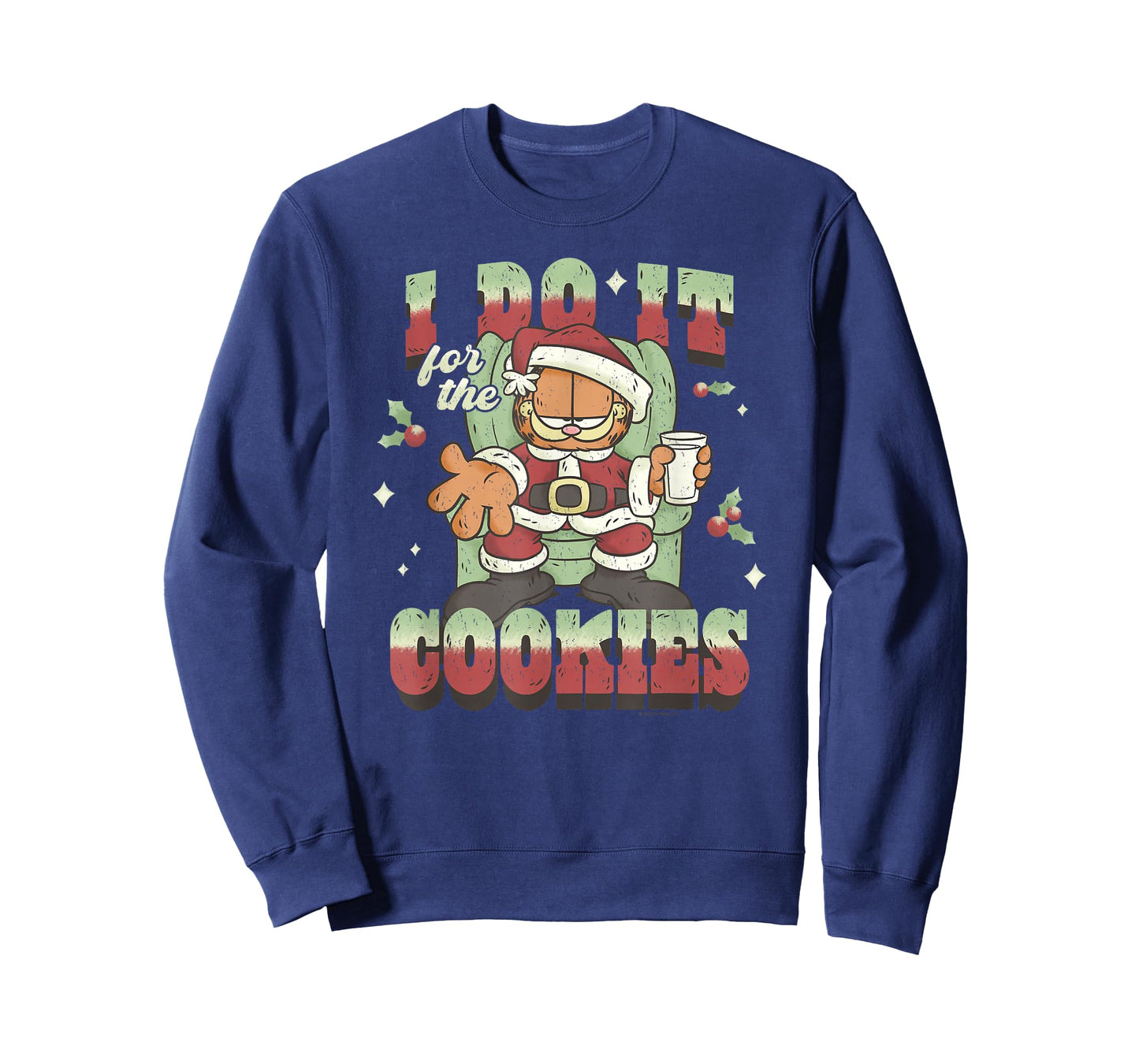 Garfield Christmas I Do It for The Cookies Holidays Portrait T-Shirt