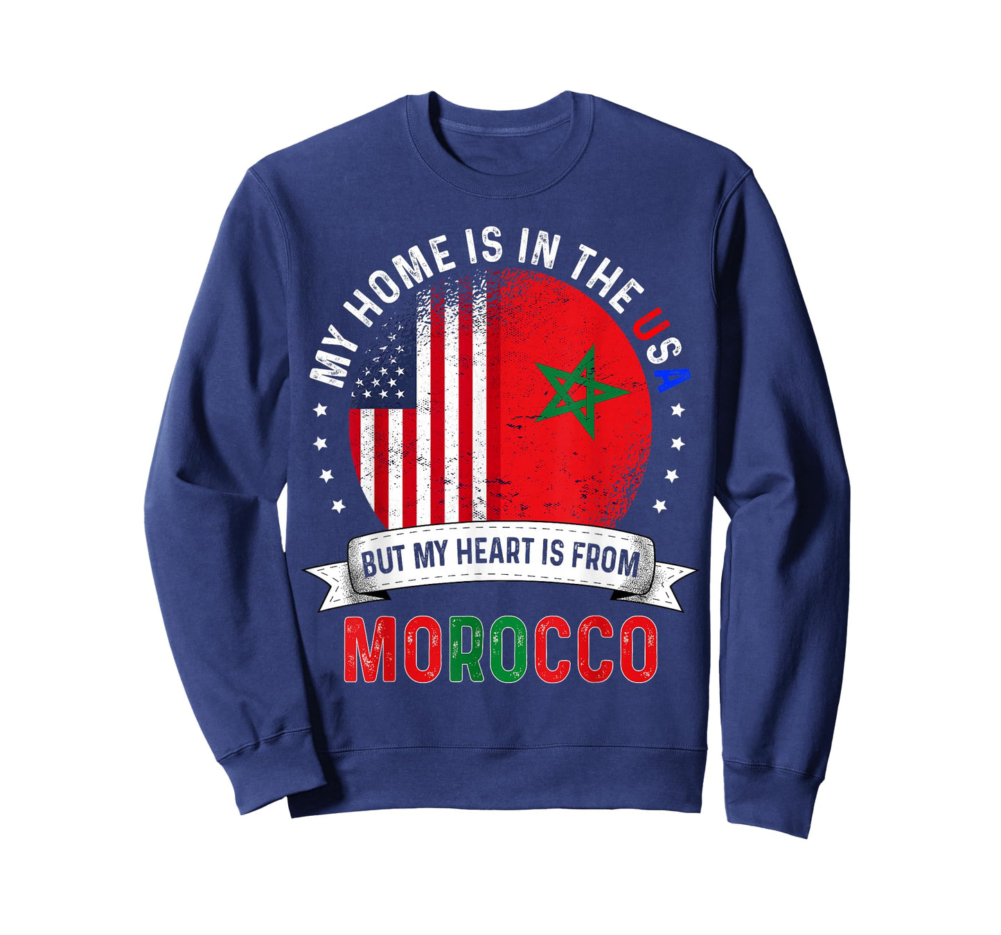 Moroccan American Patriot Heart is from Morocco Flag T-Shirt