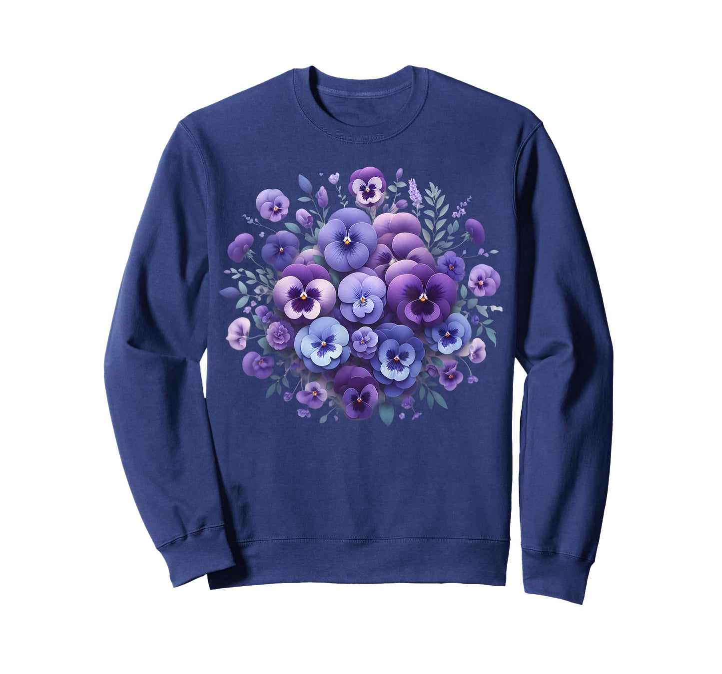 Alzheimer Purple Floral Pansy Dementia Alzheimer's Awareness T-Shirt