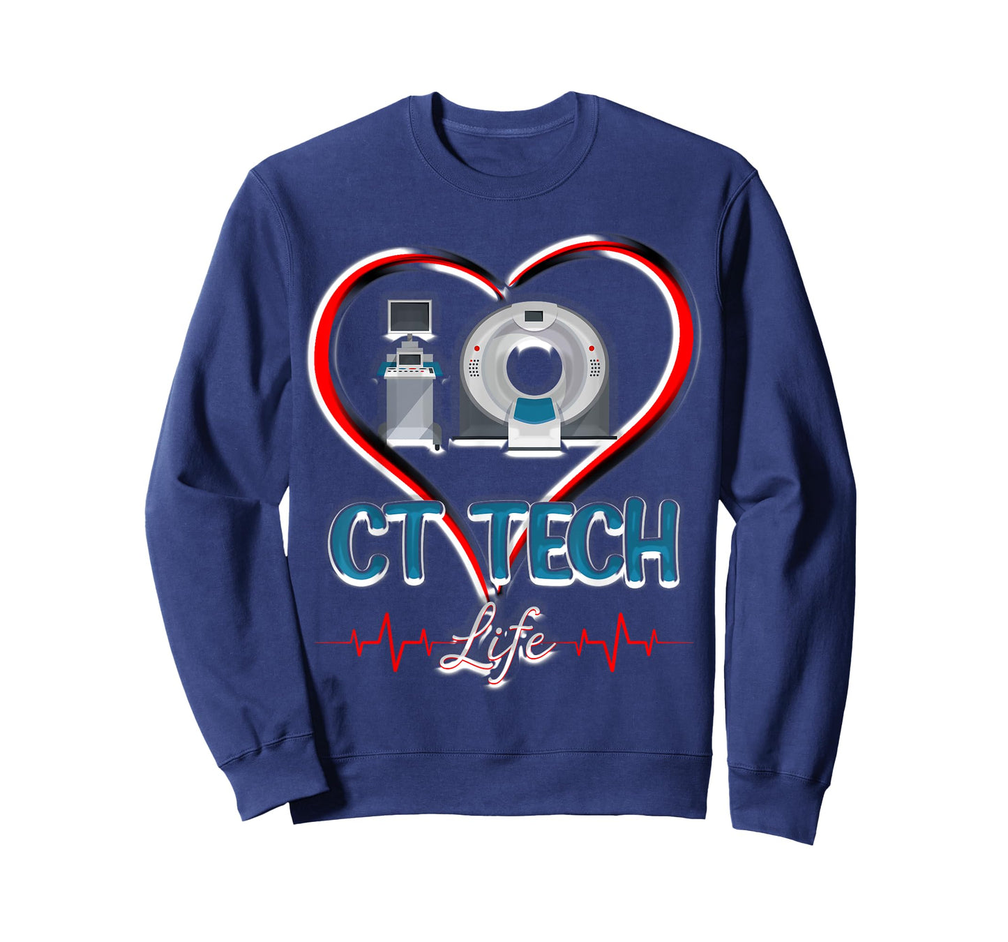 CT Tech Life Heart Funny Technologist T-Shirt
