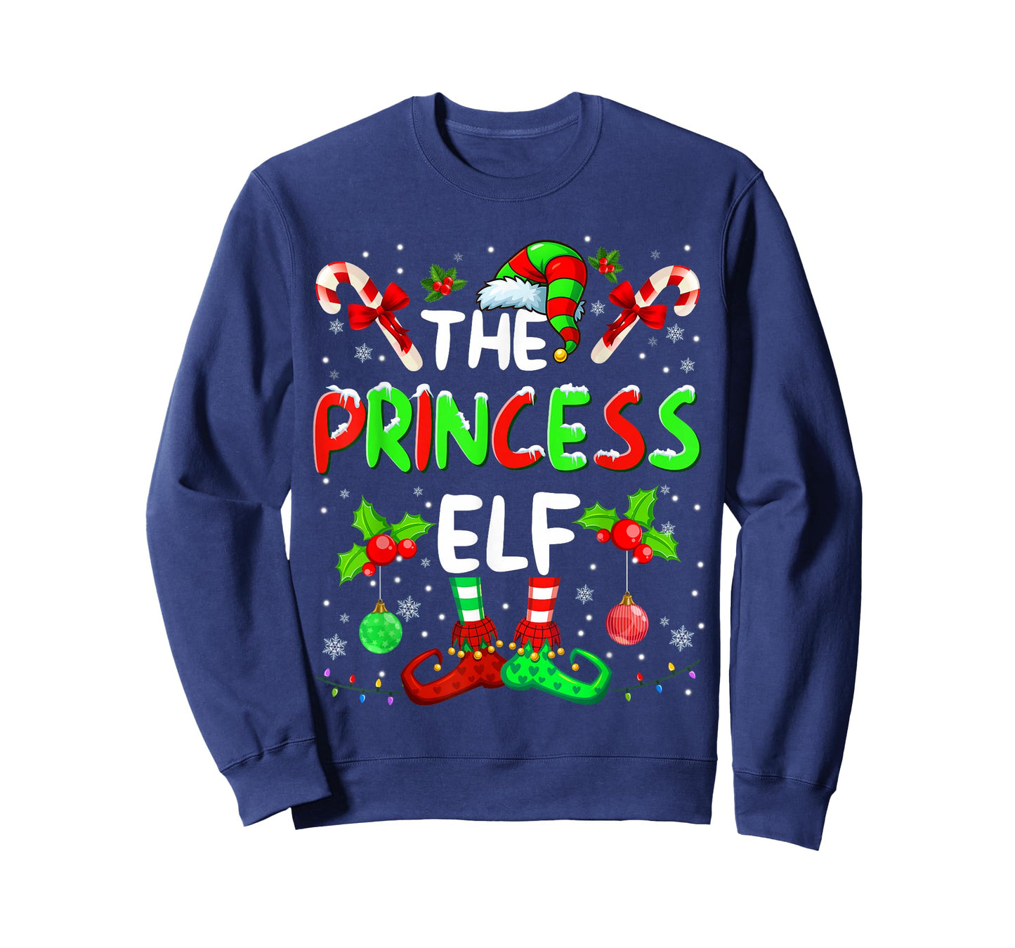 The Princess Elf Costume Pajamas Pjs Christmas Xmas Men Boy T-Shirt