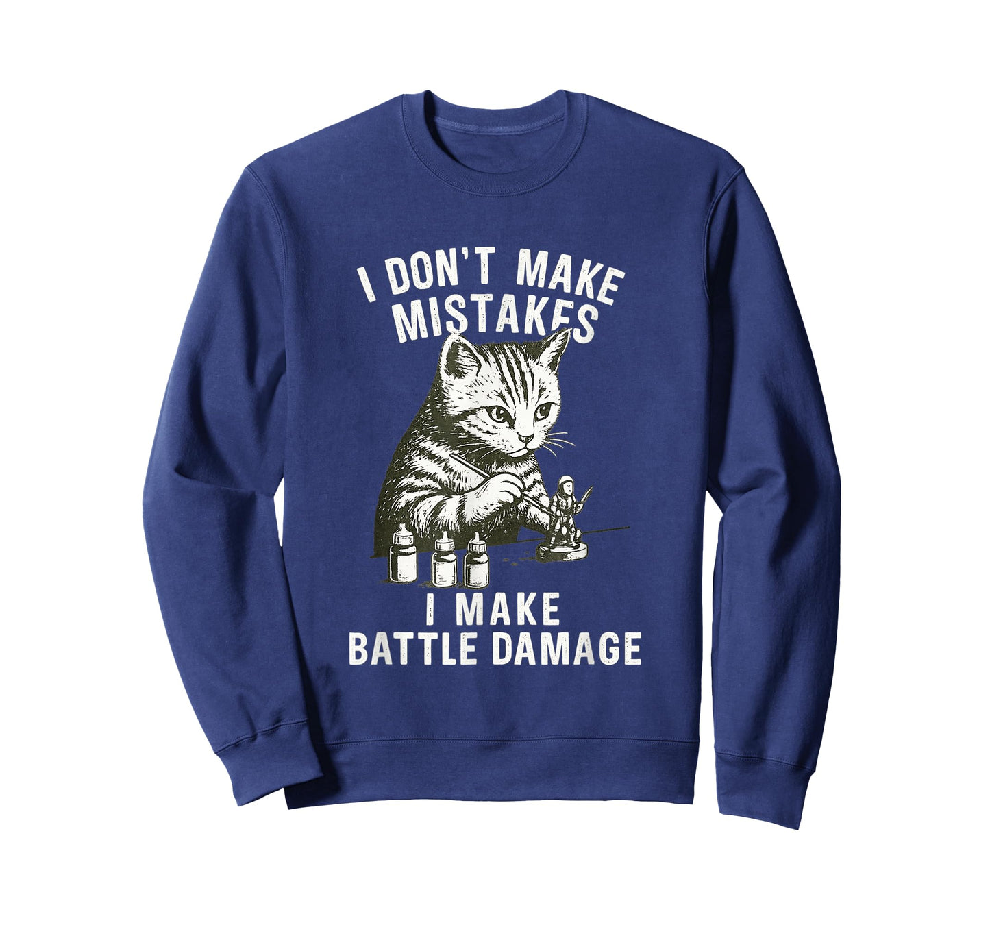 Cat Miniature Painter Battle Damage Funny Miniature Painting T-Shirt