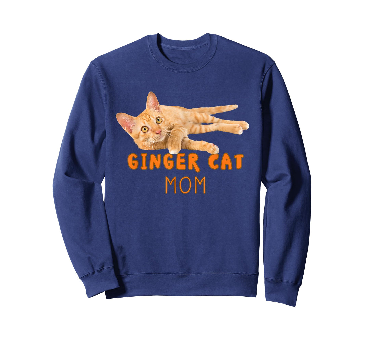 Ginger Cat Mom Funny Cute Lazy Orange Tabby Cat Lover T-Shirt