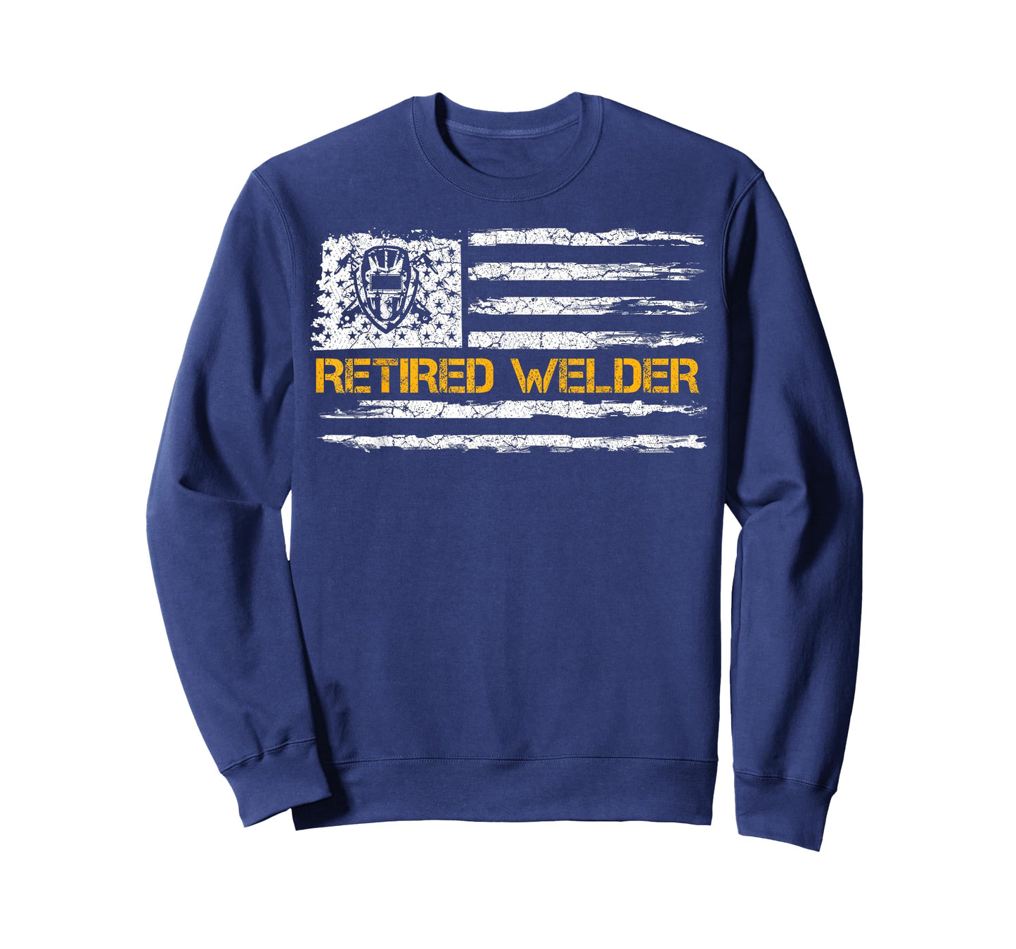 Vintage USA American Flag Retired Welder Retirement Welding T-Shirt
