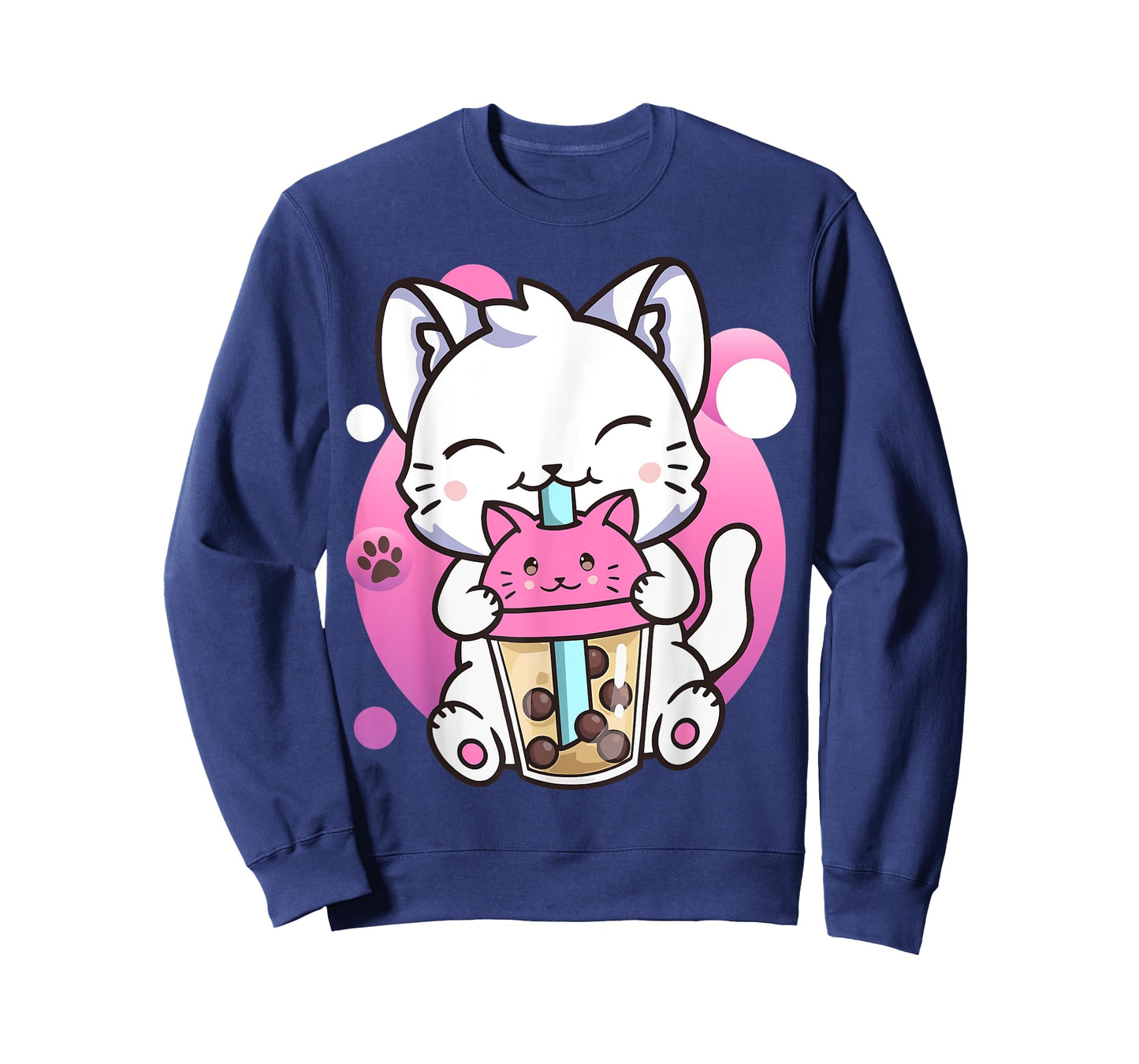 Cat Boba Tea Kawaii Anime Kitten Gifts For Men Women Teens T-Shirt