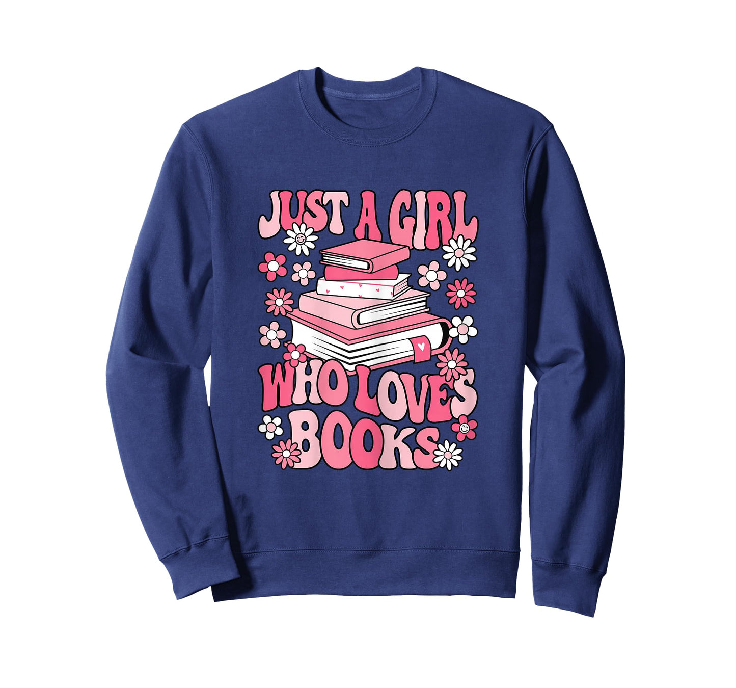 Just A Girl Who Loves Books Read Reading Bookworm Girls Kids T-Shirt