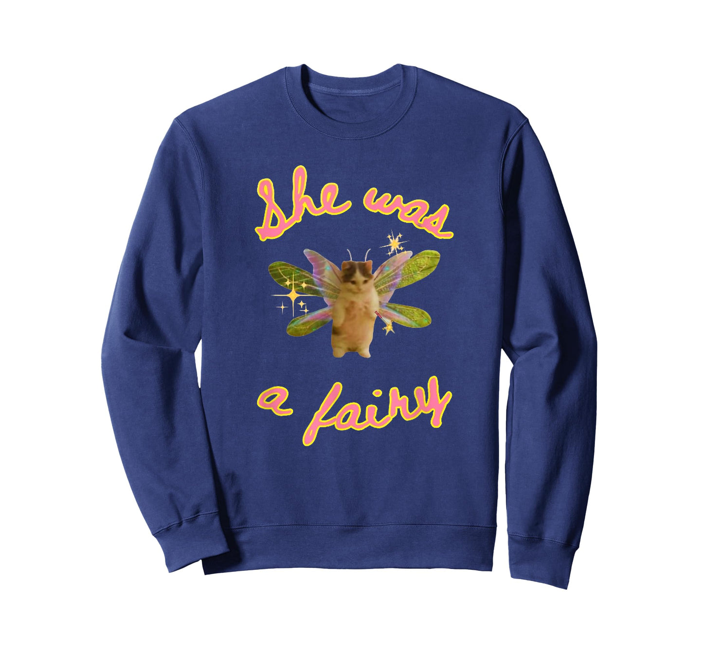 She was A Fairy Meme, Funny Cat Meme Gift T-Shirt